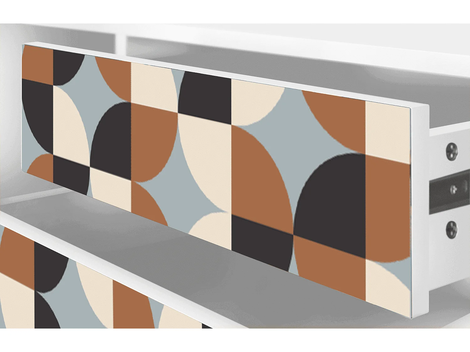 Szafka RTV - 170х59х48 cm - T4 - Brown Sensation, Biały