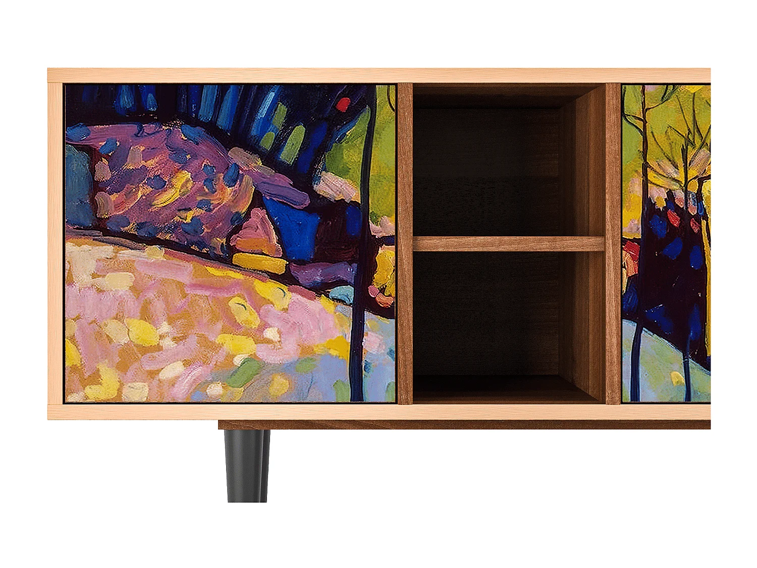 Mobile TV - 150х69х41 cm - T5 - Winter Landscape, Noce