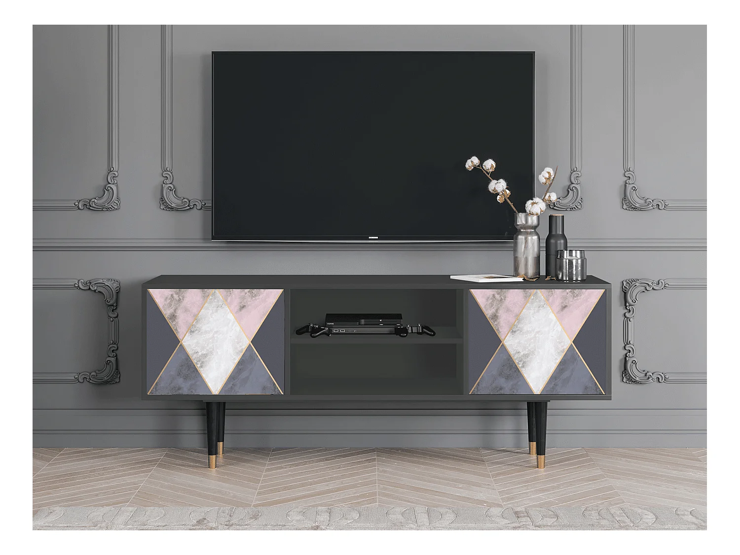 Meuble TV - 170х69х48 cm - T2 - Ideal Harmony, Anthracite