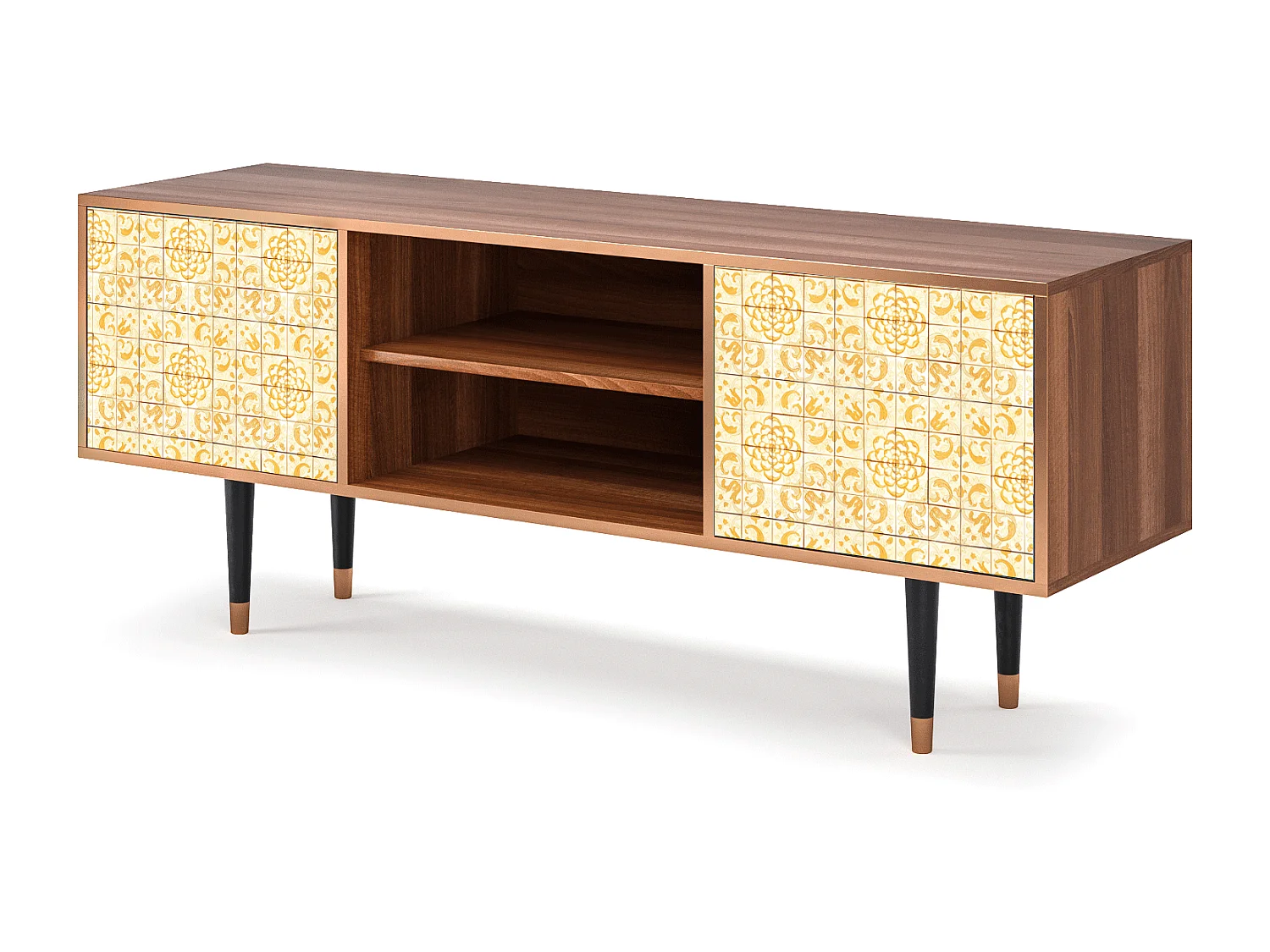 Mobile TV - 170х69х48 cm - T2 - Sunshiny Tile, Noce