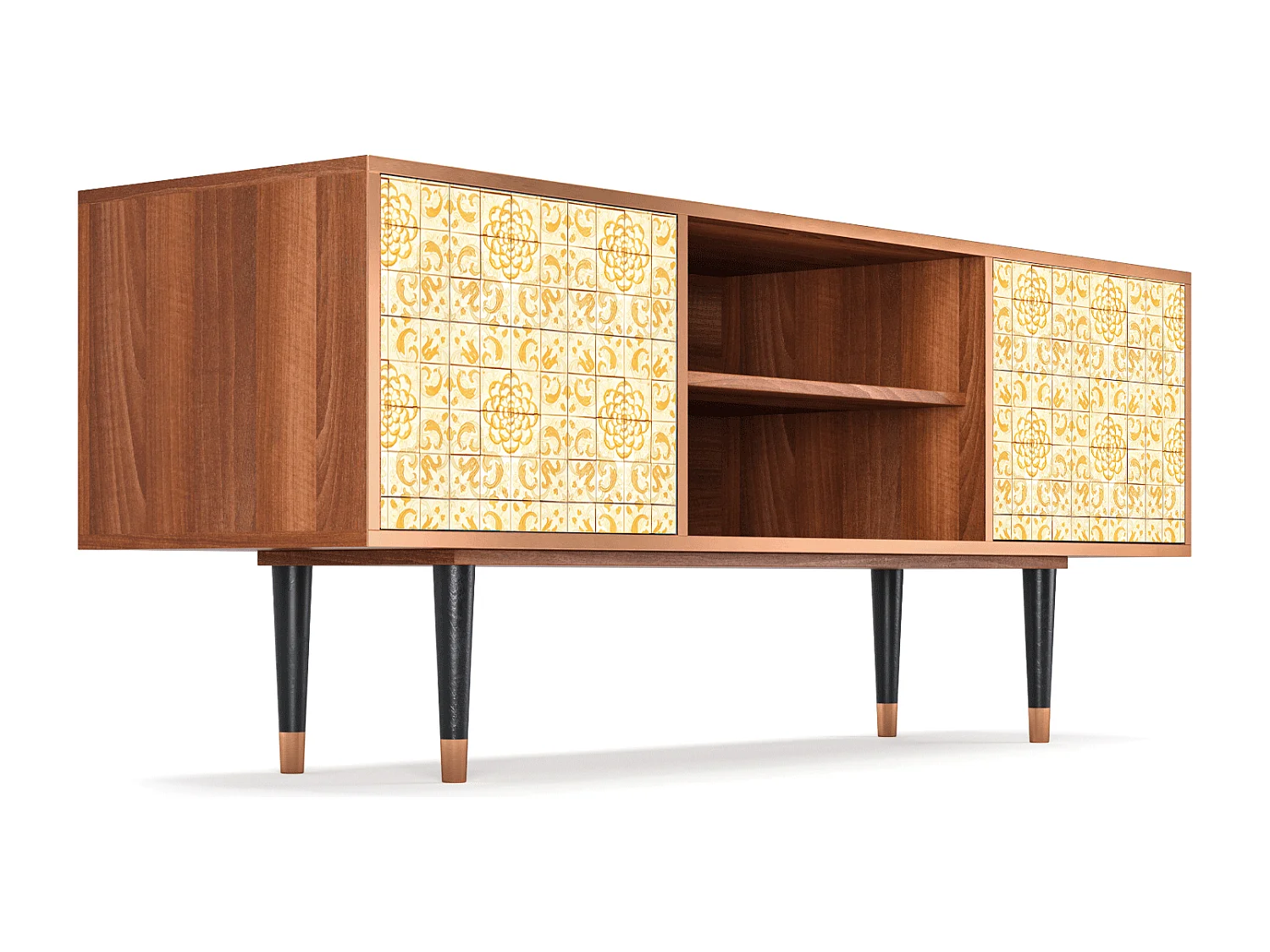 Mobile TV - 170х69х48 cm - T2 - Sunshiny Tile, Noce