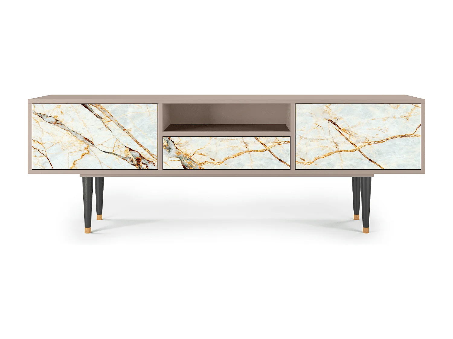 Mueble de TV - 170х59х41 cm - T6 - Areiay Marble, Latte