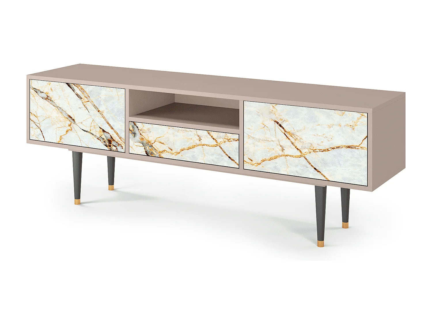 Mobile TV - 170х59х41 cm - T6 - Sabbiay Marble, Latte