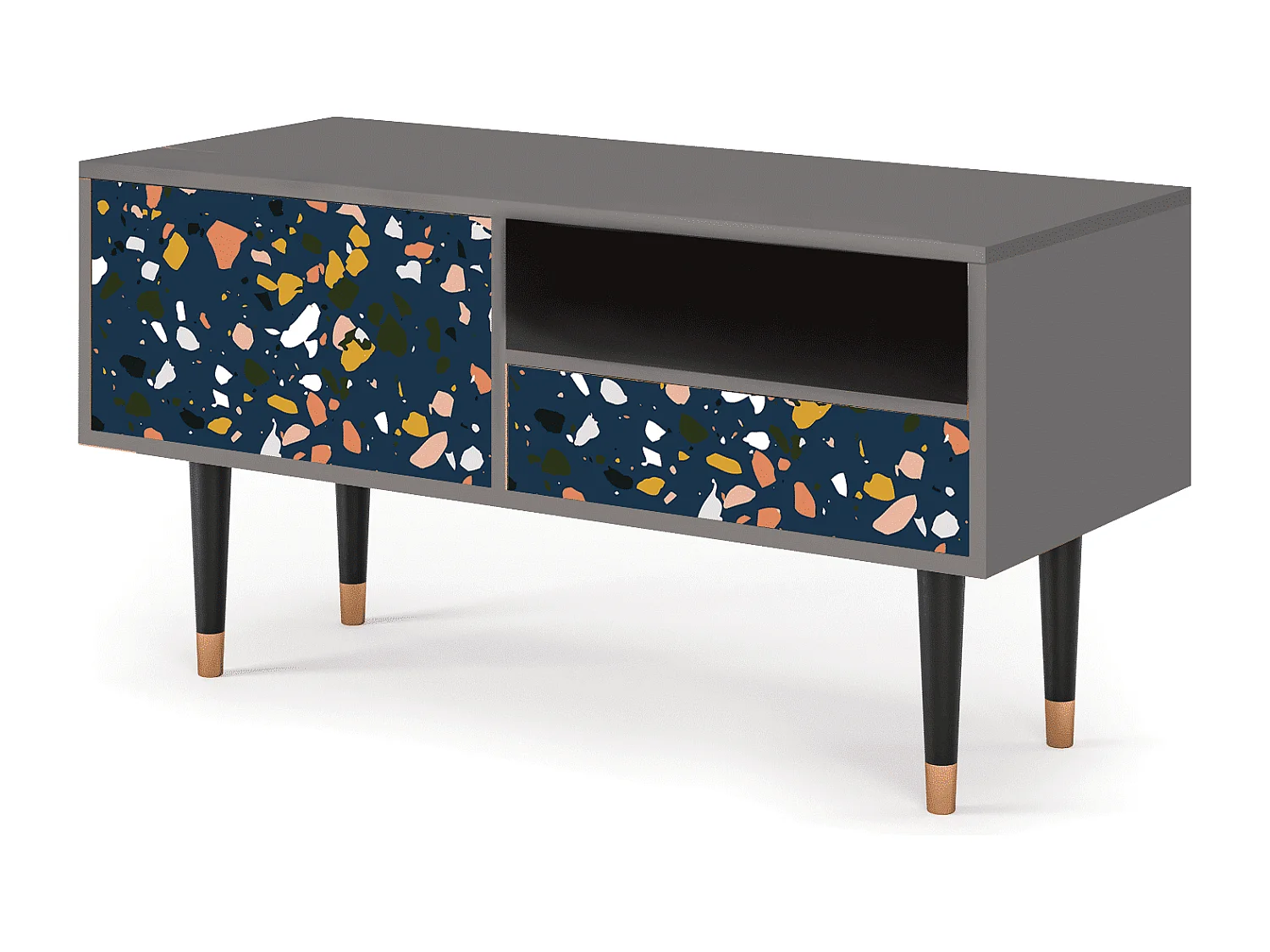 Mueble de TV - 115х59х48 cm - T3 - Night Sky Langhterns, Gris