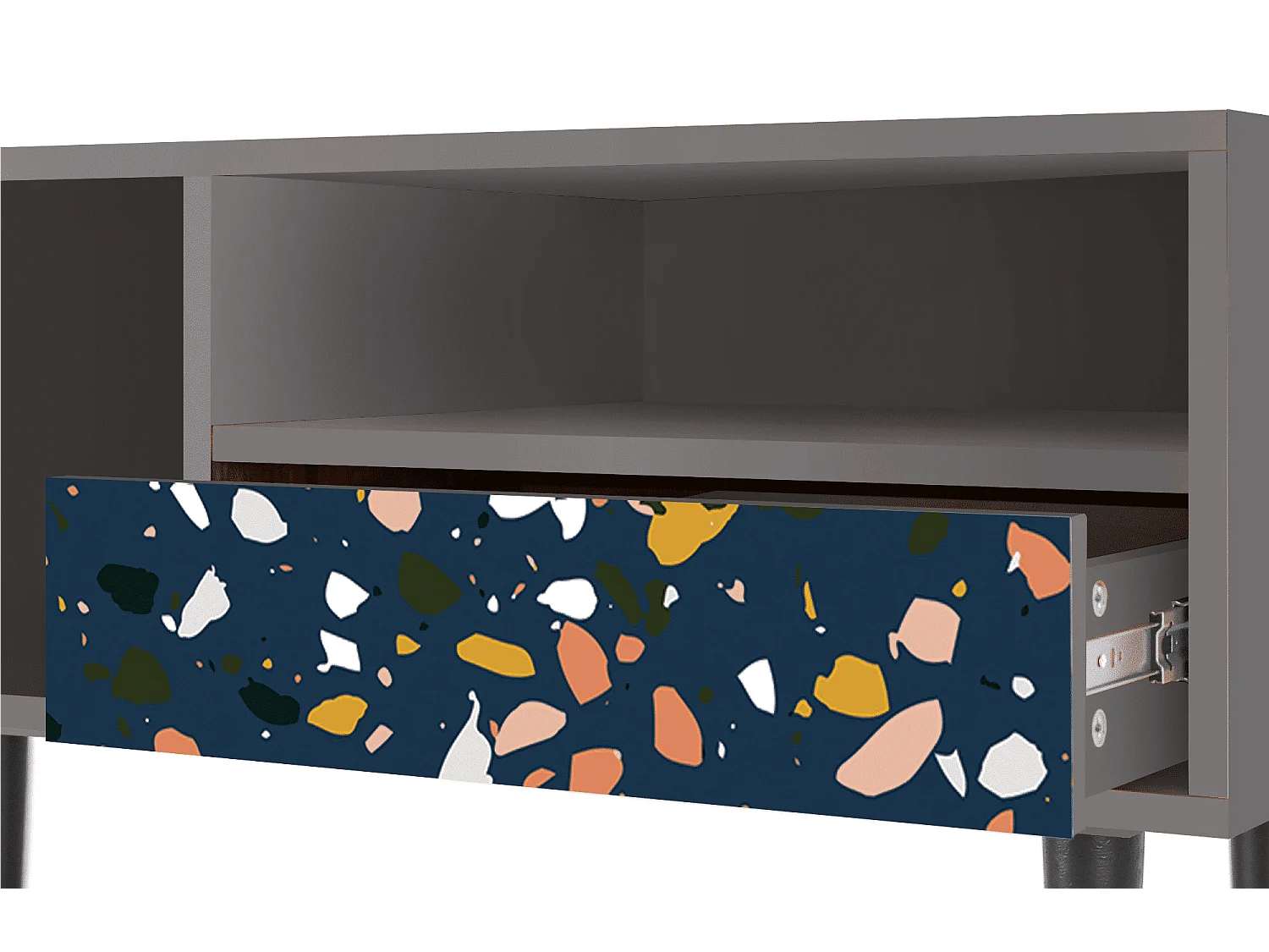 Mobile TV - 115х59х48 cm - T3 - Night Sky Langhterns, Grigio