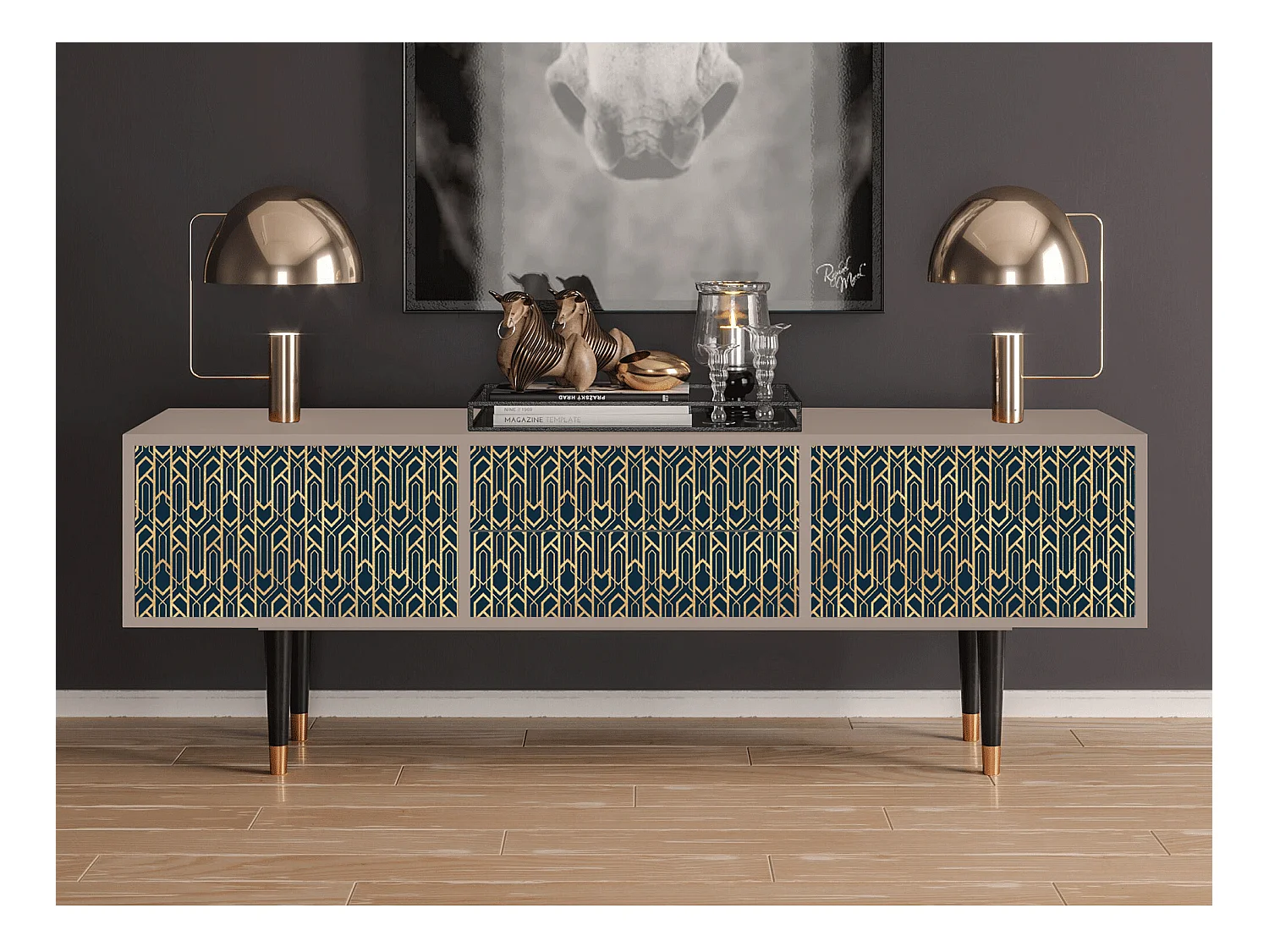 TV-Möbel - 170х59х48 cm - T4 - Golden Empire, Latte
