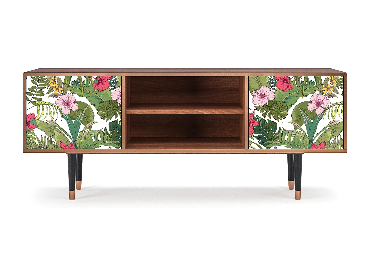 TV-meubel - 170х69х48 cm - T2 - Verdant Tropics, Walnoot