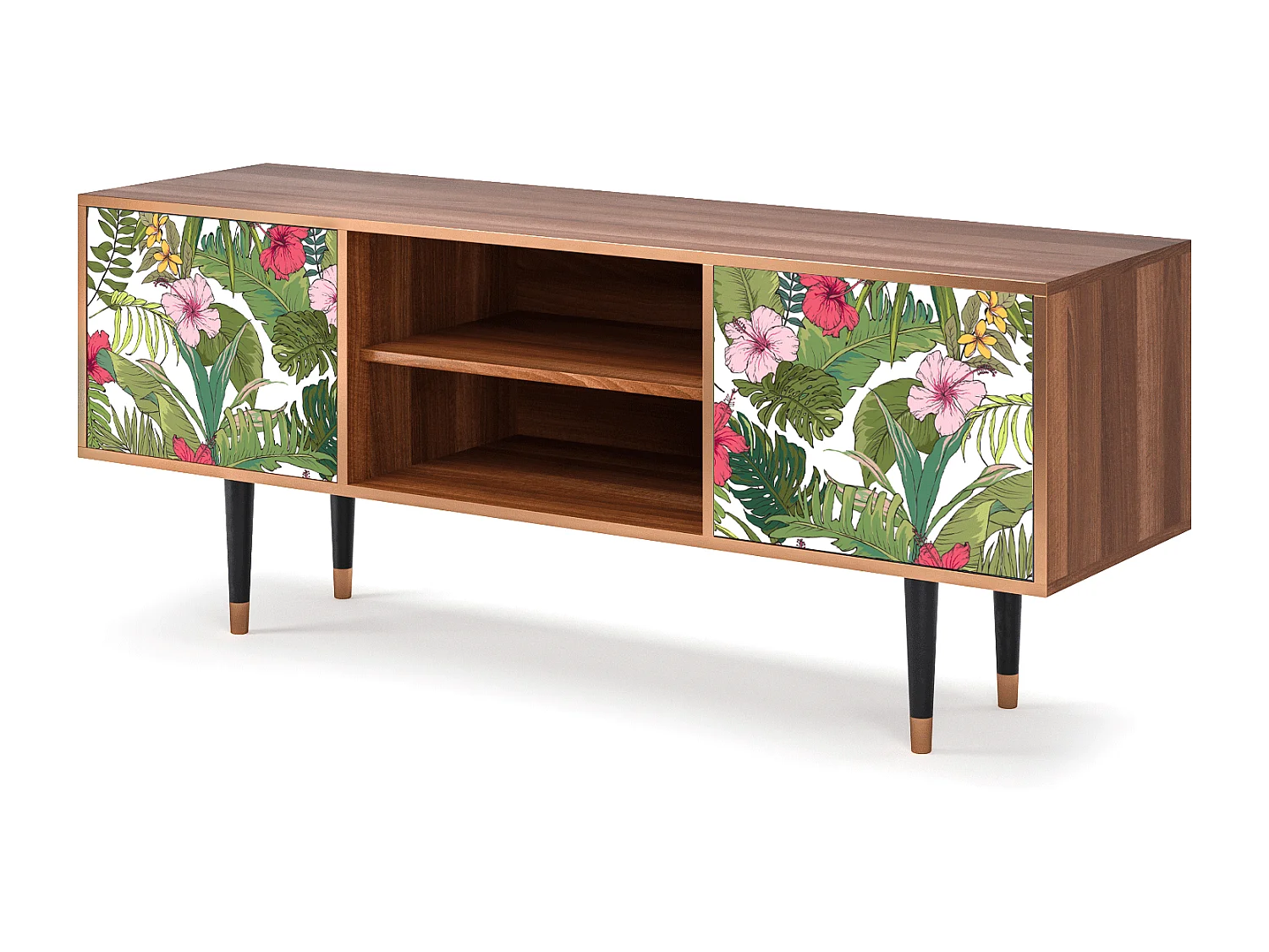 TV-meubel - 170х69х48 cm - T2 - Verdant Tropics, Walnoot