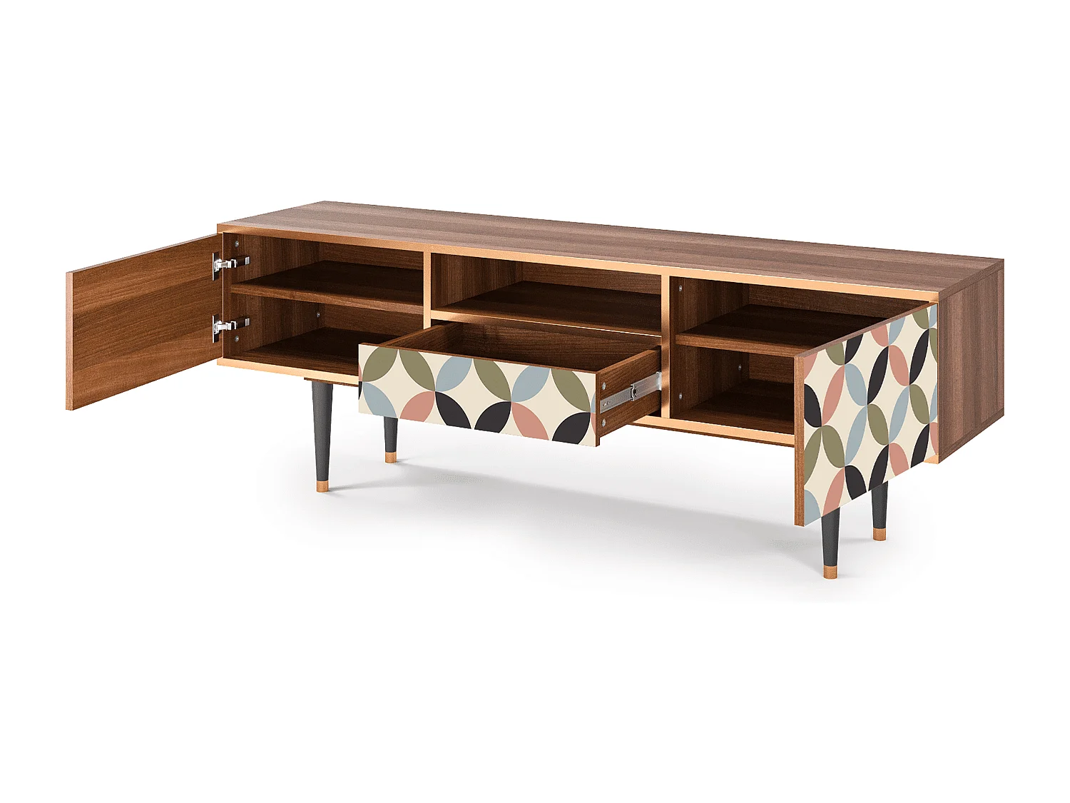 TV-meubel - 170х59х41 cm - T6 - Butterfly Effect, Walnoot