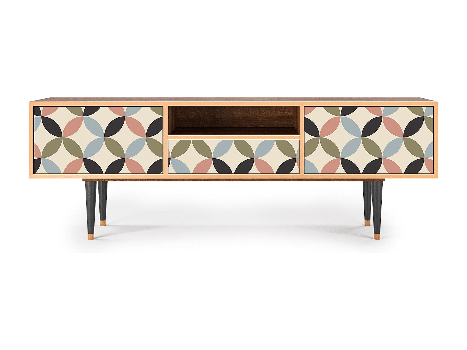 Meuble TV - 170х59х41 cm - T6 - Butterfly Effect, Noyer