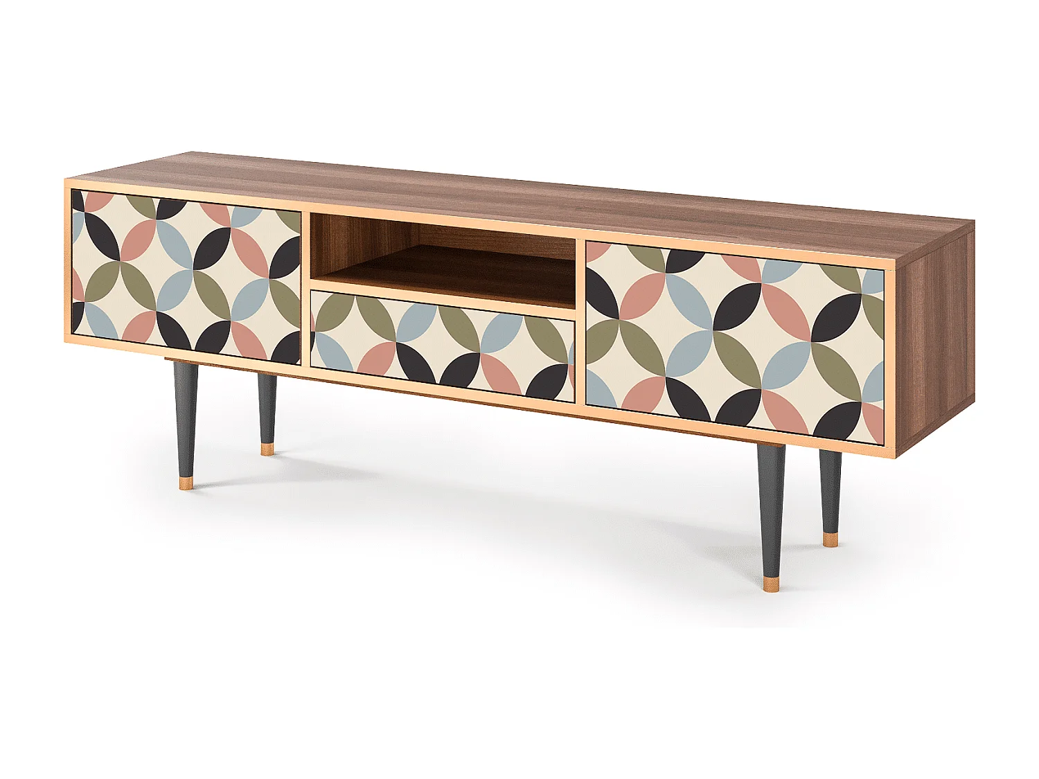 Meuble TV - 170х59х41 cm - T6 - Butterfly Effect, Noyer