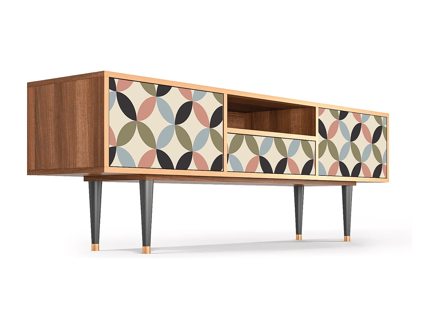 Meuble TV - 170х59х41 cm - T6 - Butterfly Effect, Noyer