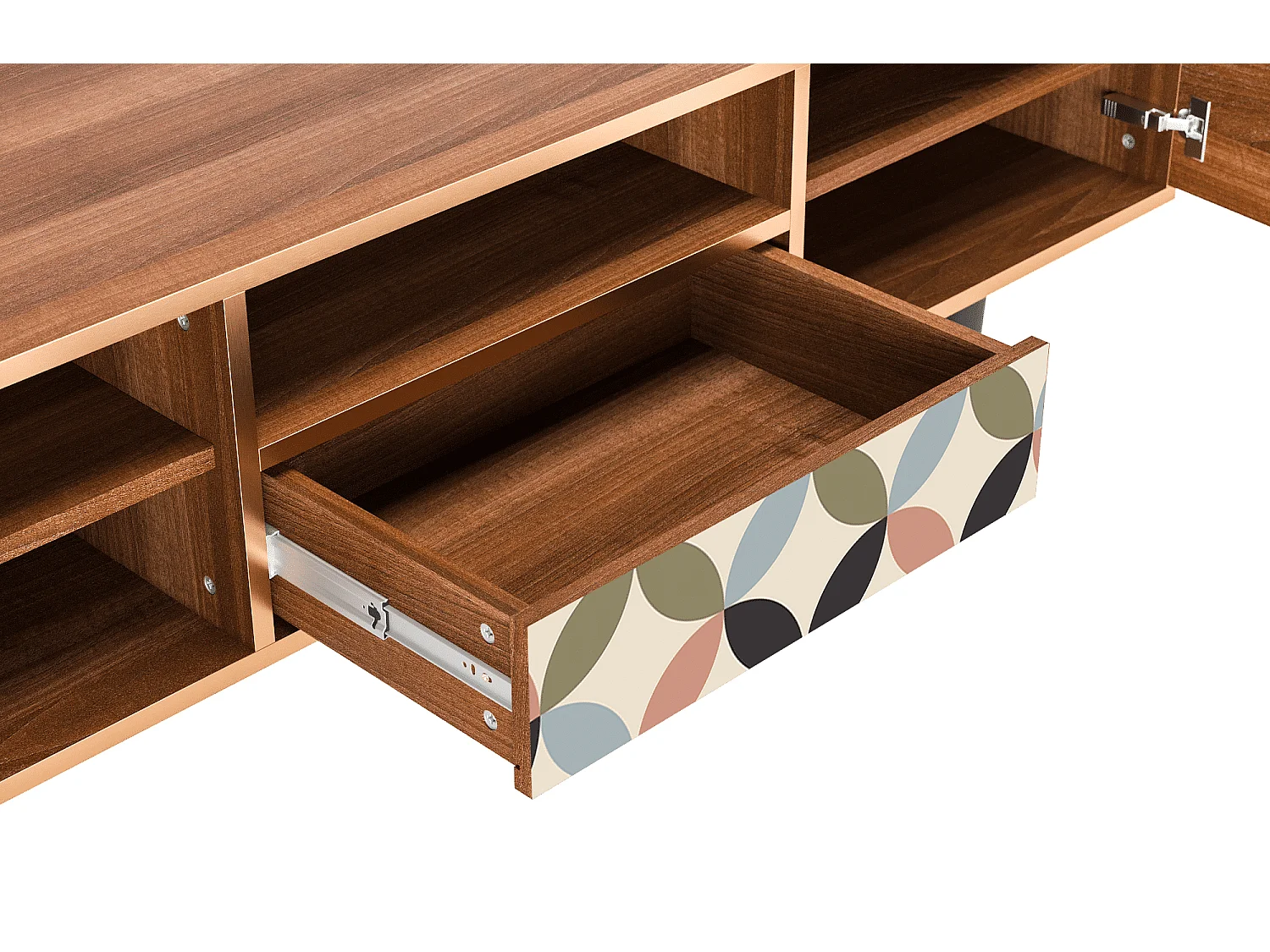 Meuble TV - 170х59х41 cm - T6 - Butterfly Effect, Noyer