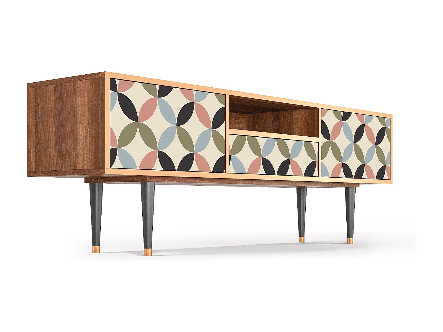 Mobile TV - 170х59х41 cm - T6 - Butterfly Effect, Noce