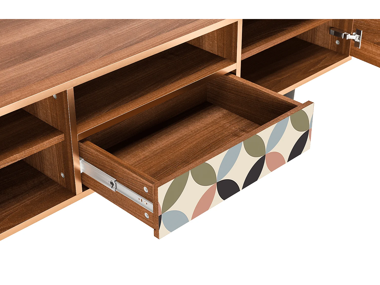 Mobile TV - 170х59х41 cm - T6 - Butterfly Effect, Noce