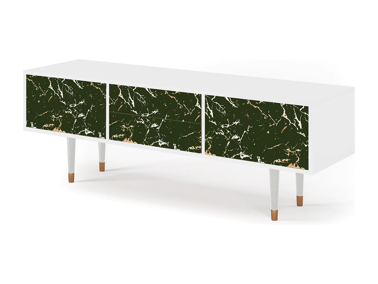 Meuble TV - 170х59х48 cm - T4 - Amazon Forest, Blanc