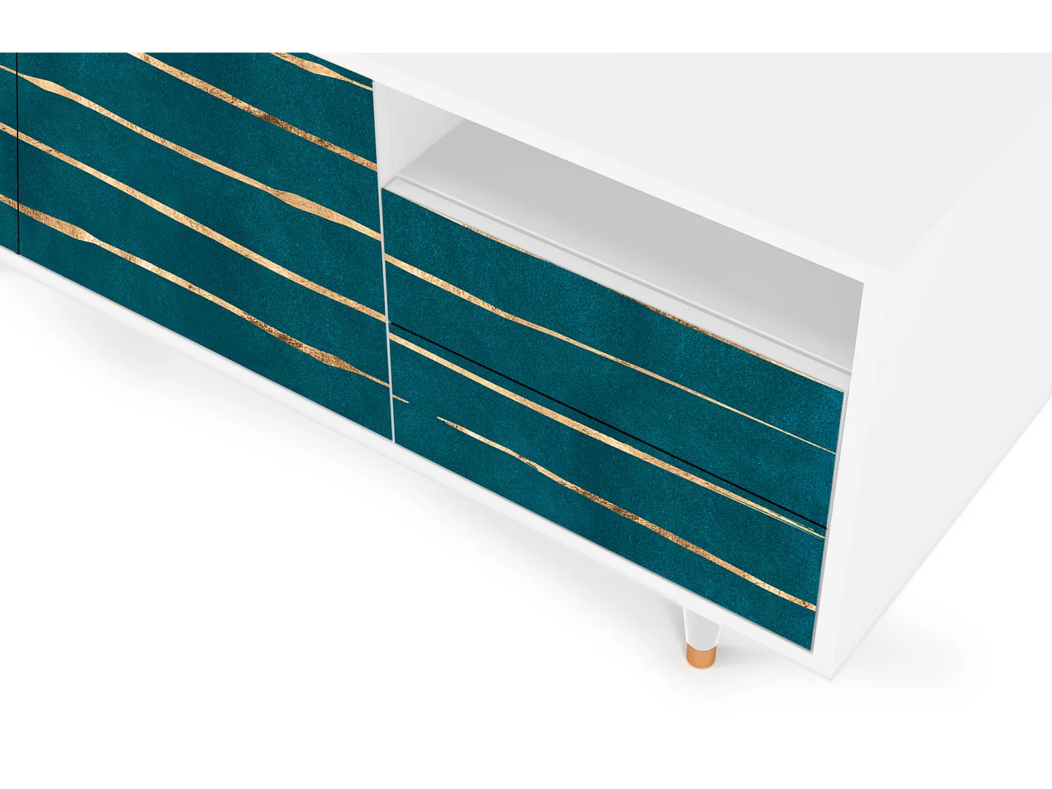 Meuble TV - 125х56х41 cm - T7 - Ocean Drive, Blanc