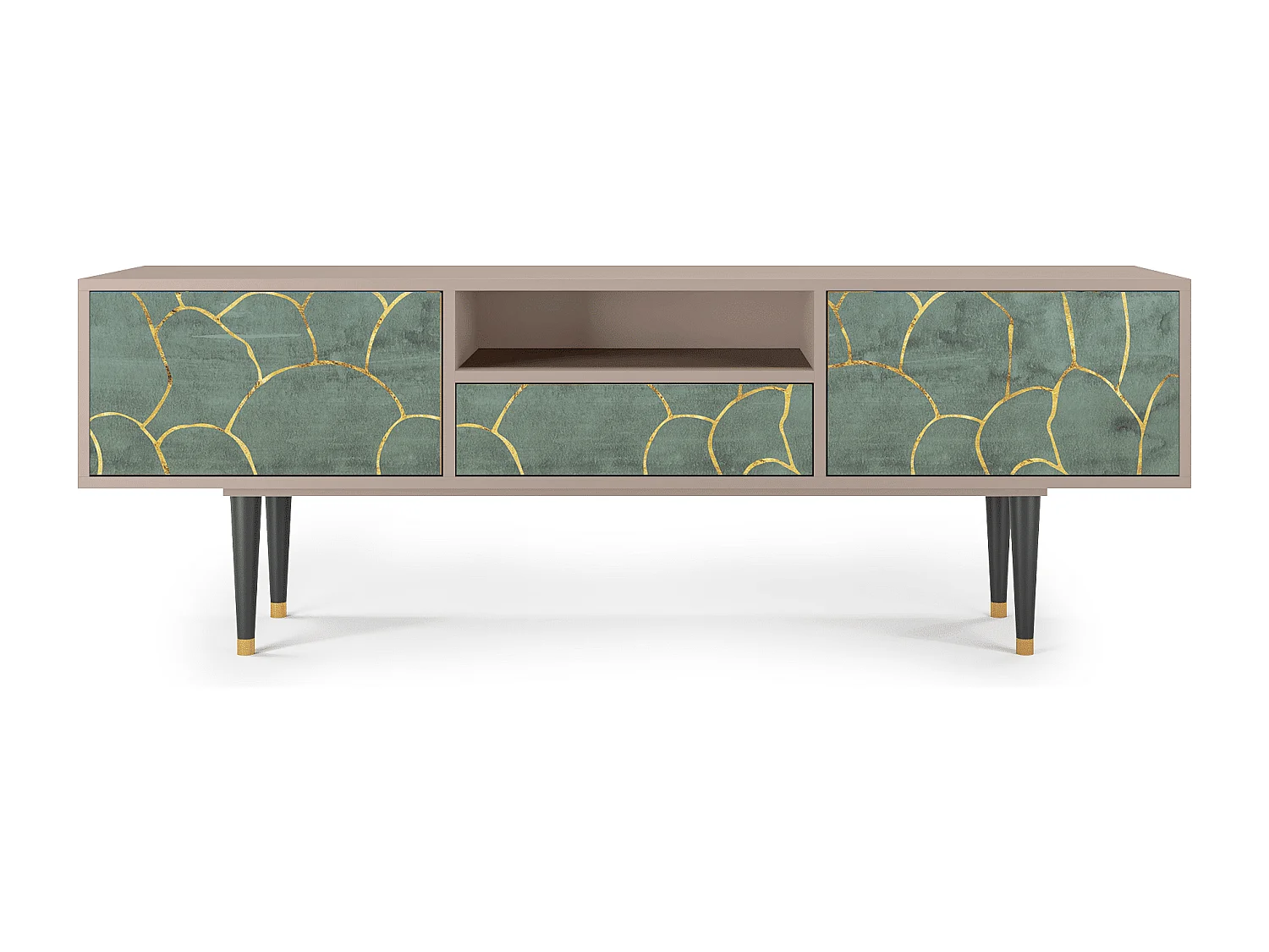 Meuble TV - 170х59х41 cm - T6 - Magnificent Water Lily, Latte