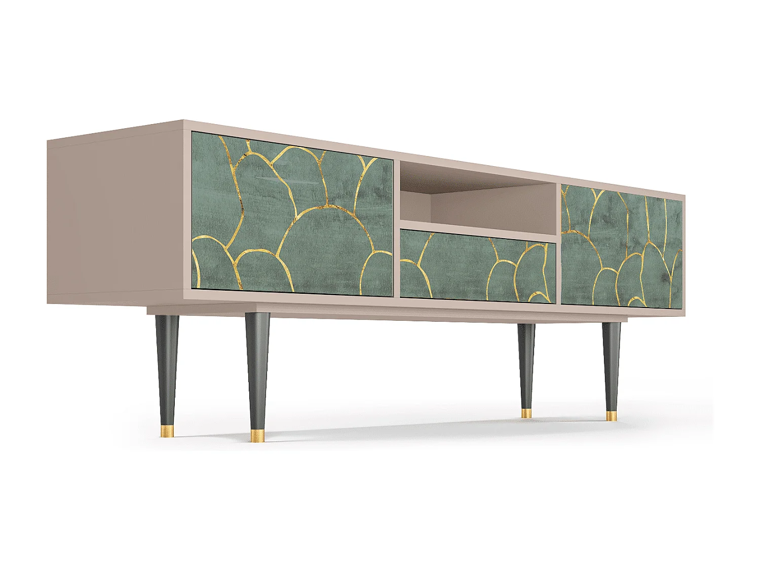 Meuble TV - 170х59х41 cm - T6 - Magnificent Water Lily, Latte