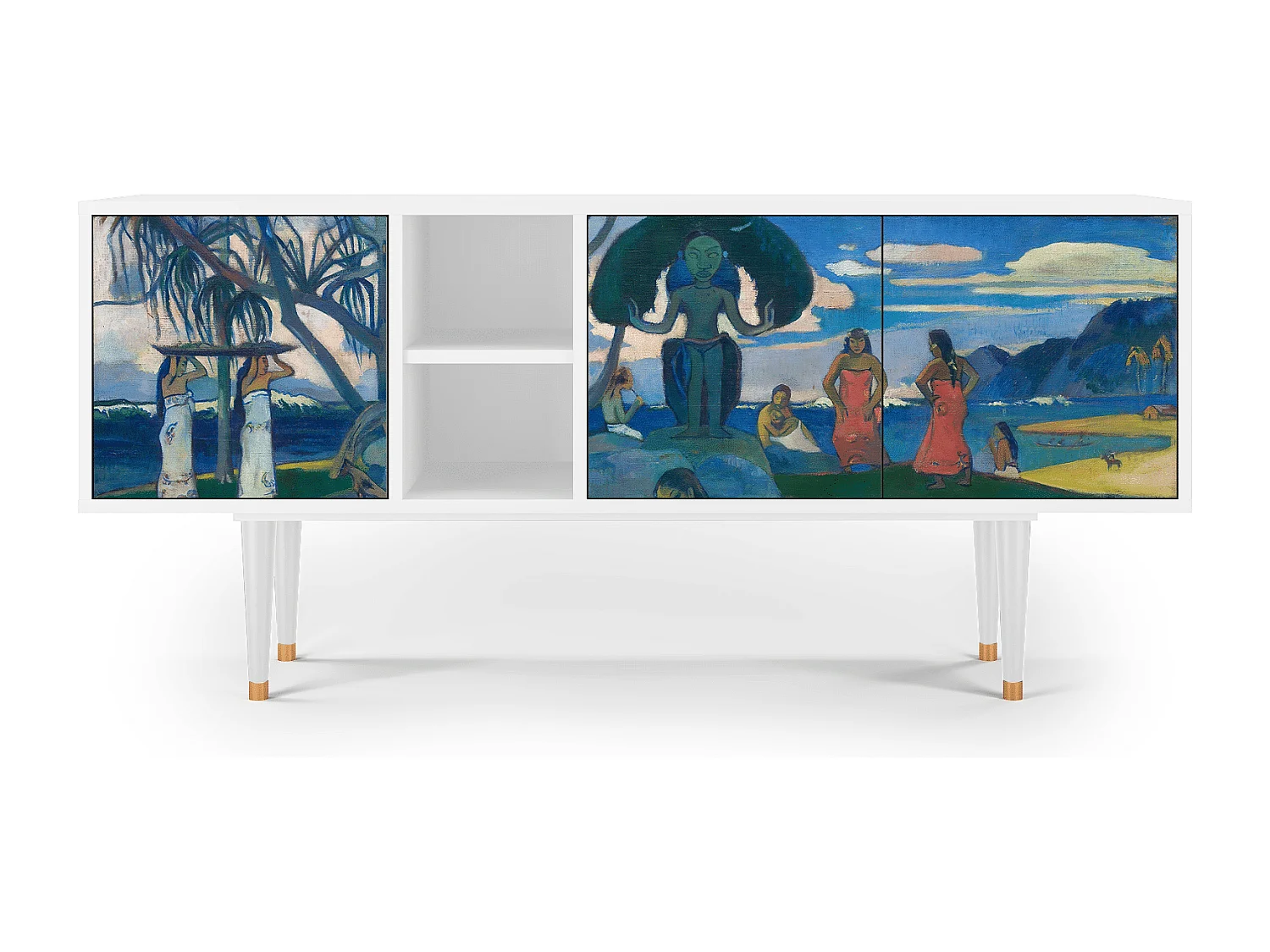 Meuble TV - 150х69х41 cm - T5 - Day of the God, Blanc