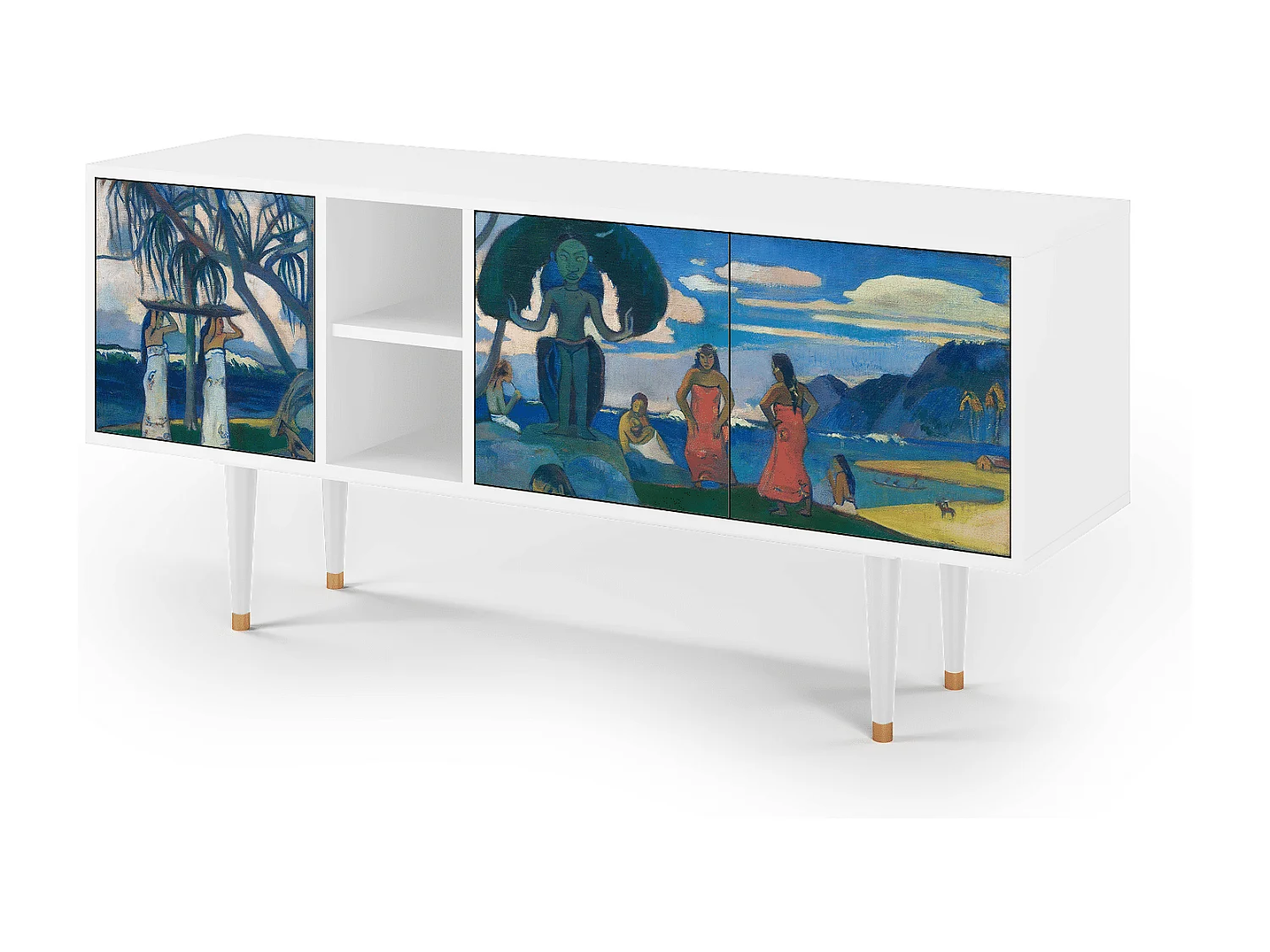 Meuble TV - 150х69х41 cm - T5 - Day of the God, Blanc