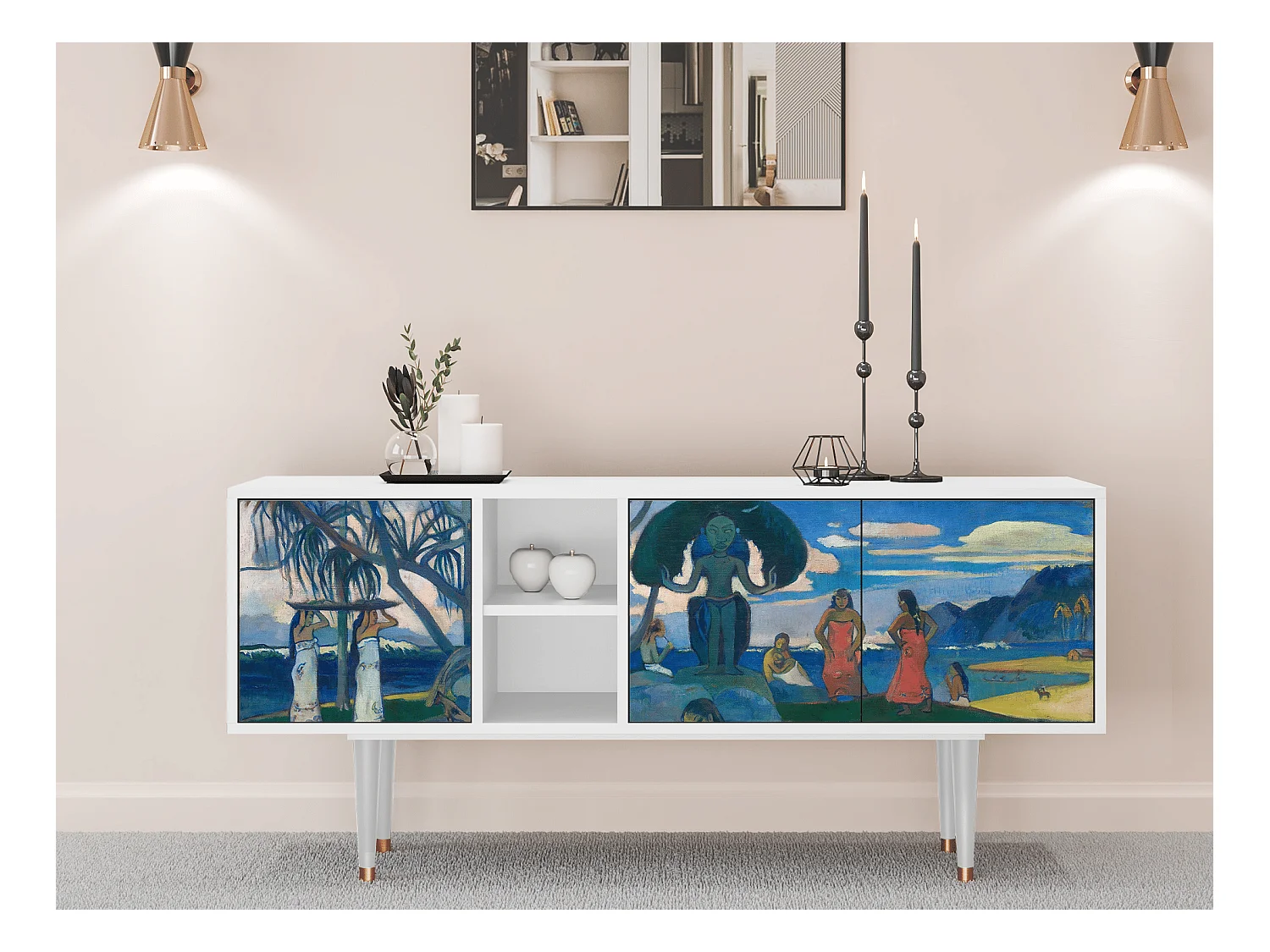 TV-Möbel - 150х69х41 cm - T5 - Day of the God, Weiß