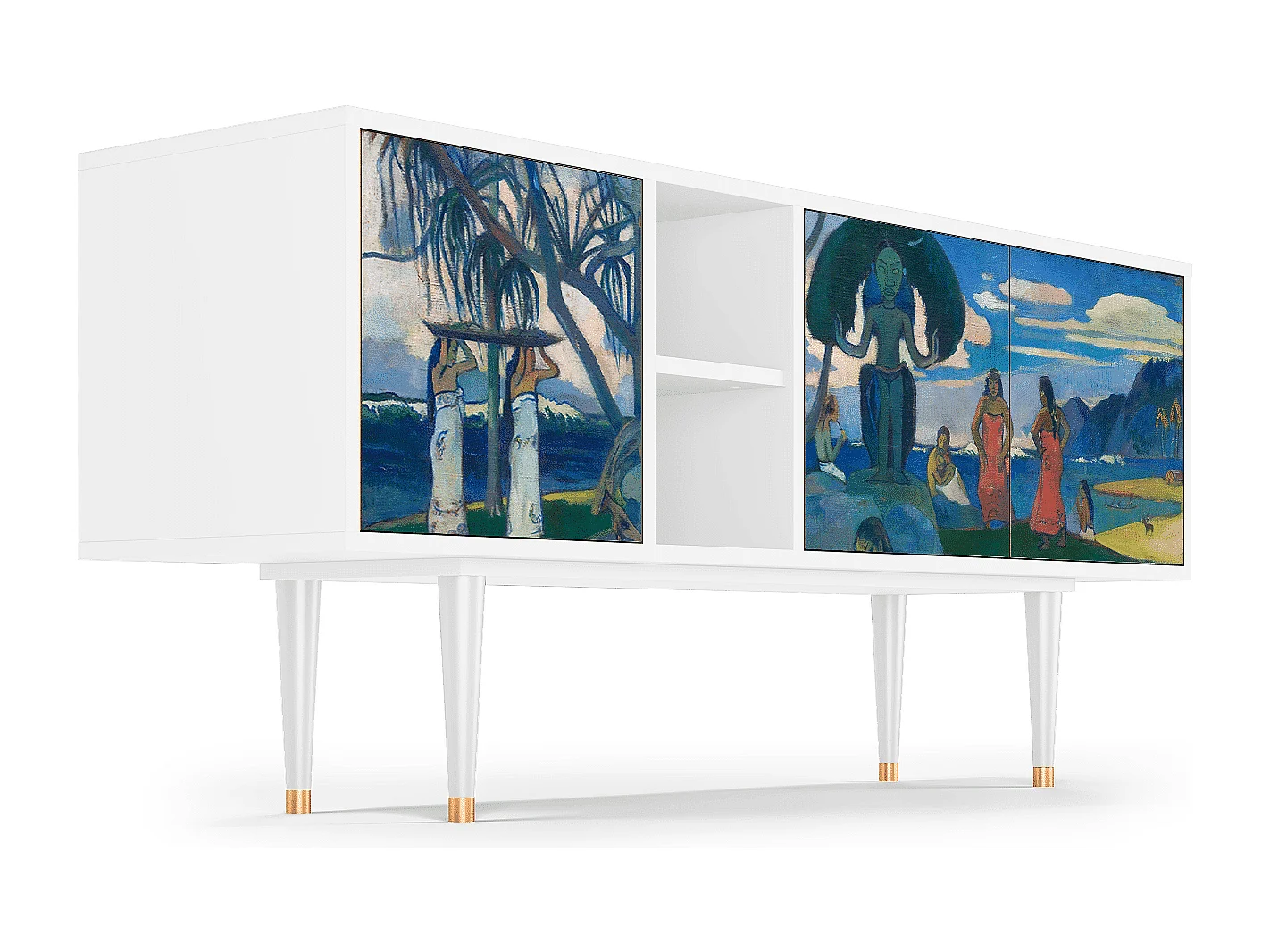 Meuble TV - 150х69х41 cm - T5 - Day of the God, Blanc