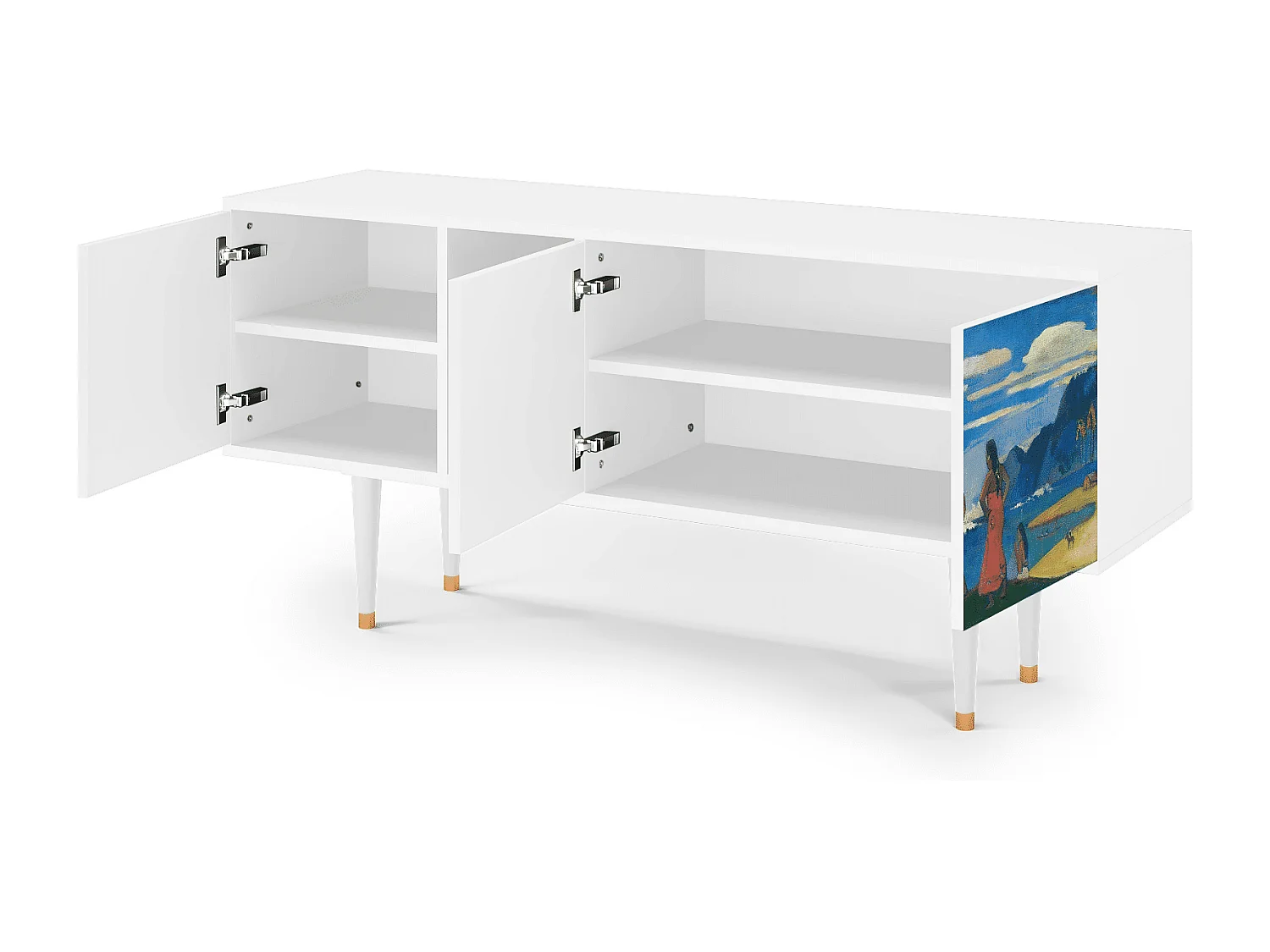 Meuble TV - 150х69х41 cm - T5 - Day of the God, Blanc