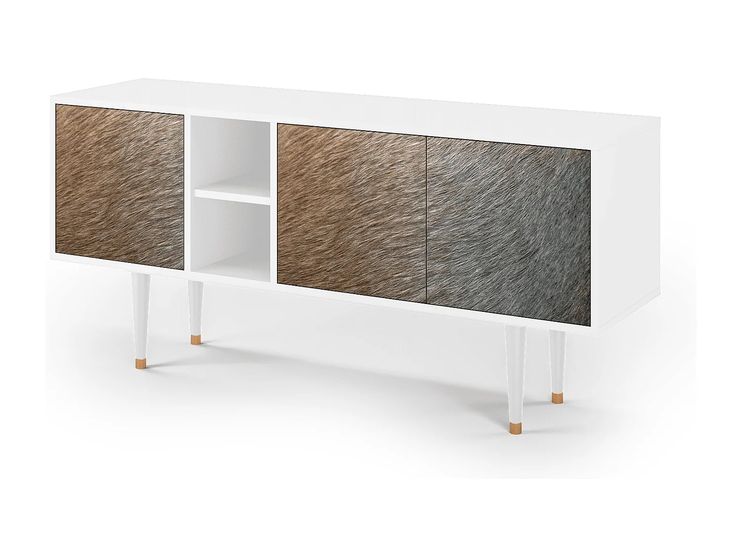 Meuble TV - 150х69х41 cm - T5 - Peanut Hair, Blanc