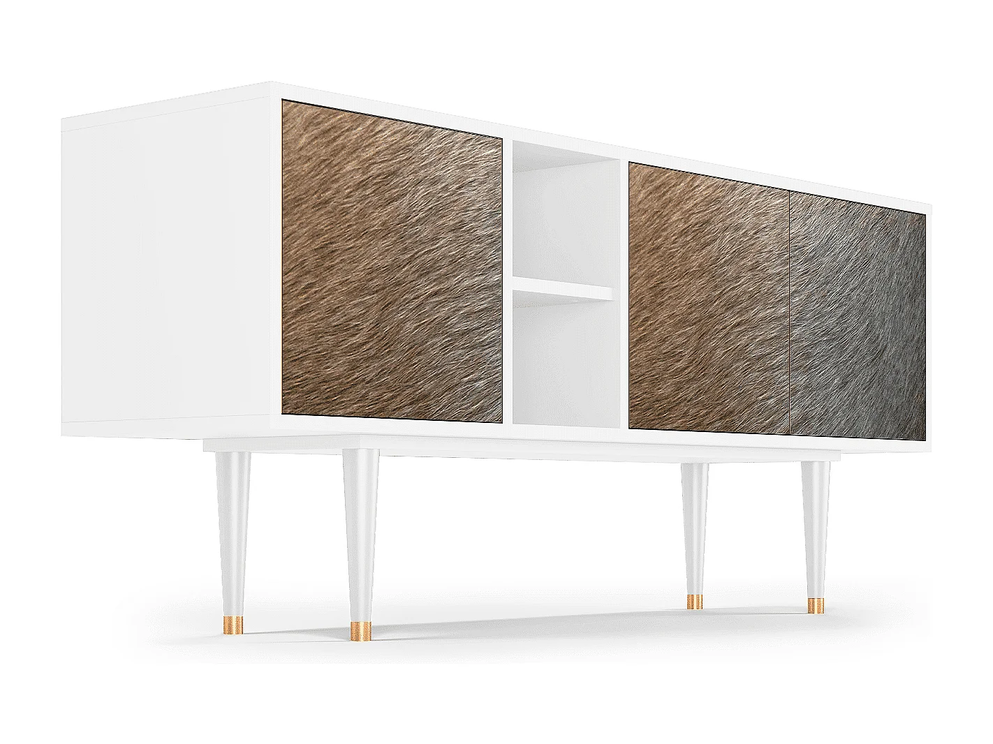 Meuble TV - 150х69х41 cm - T5 - Peanut Hair, Blanc