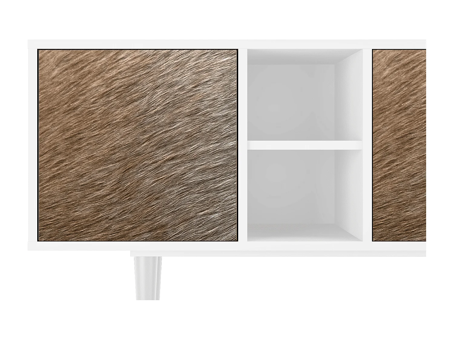 TV-meubel - 150х69х41 cm - T5 - Peanut Hair, Wit