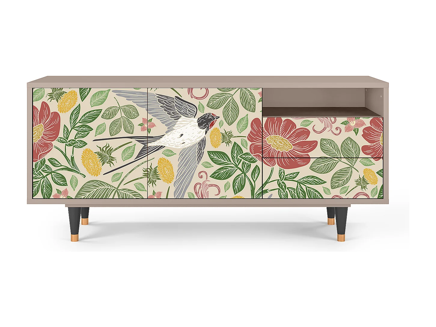 TV-Möbel - 125х56х41 cm - T7 - Spring Swallow, Latte