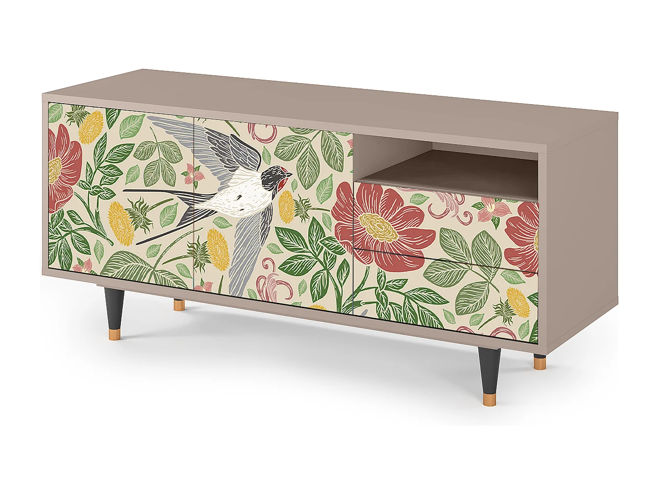 TV-Möbel - 125х56х41 cm - T7 - Spring Swallow, Latte