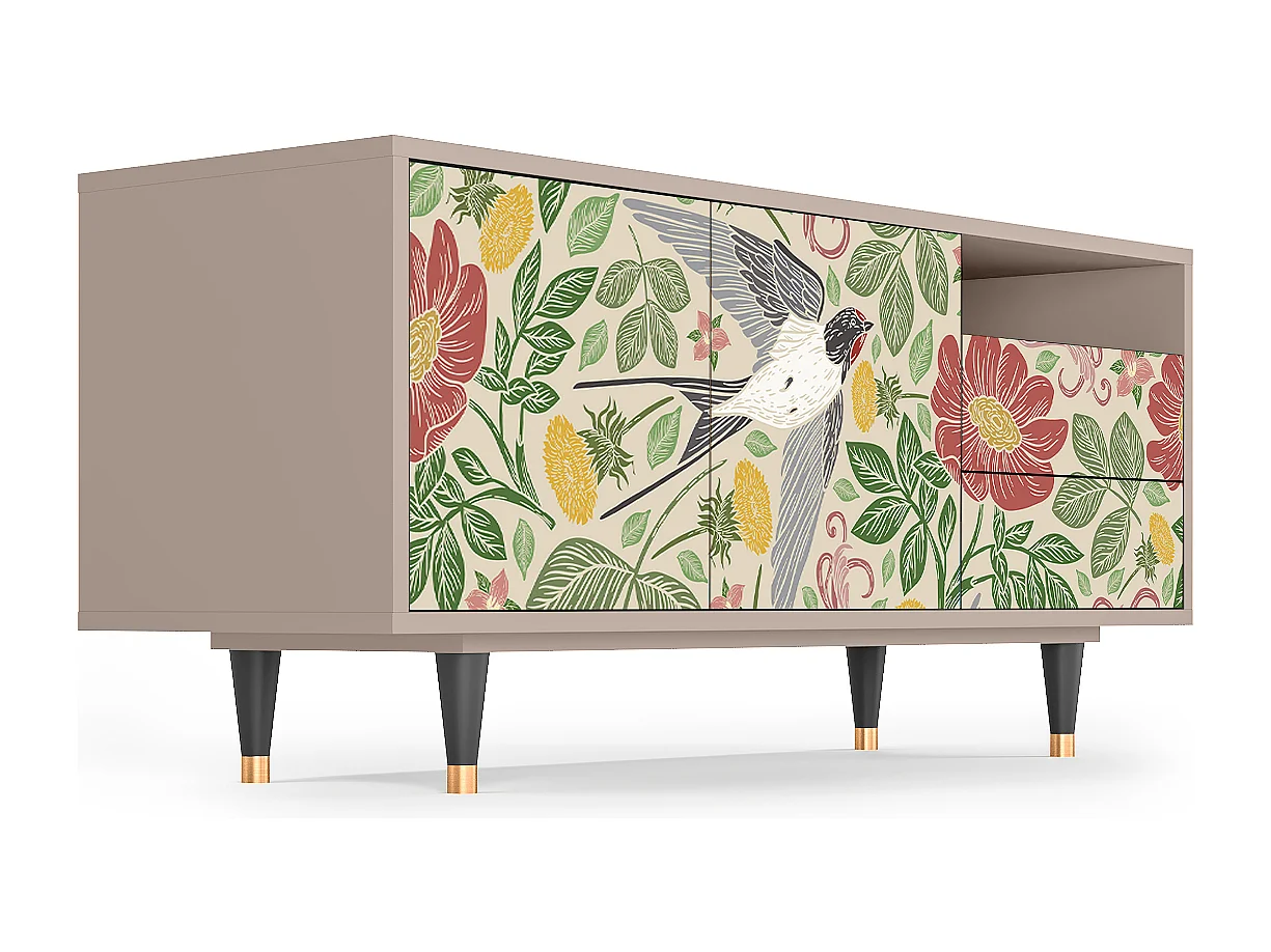 TV-Möbel - 125х56х41 cm - T7 - Spring Swallow, Latte