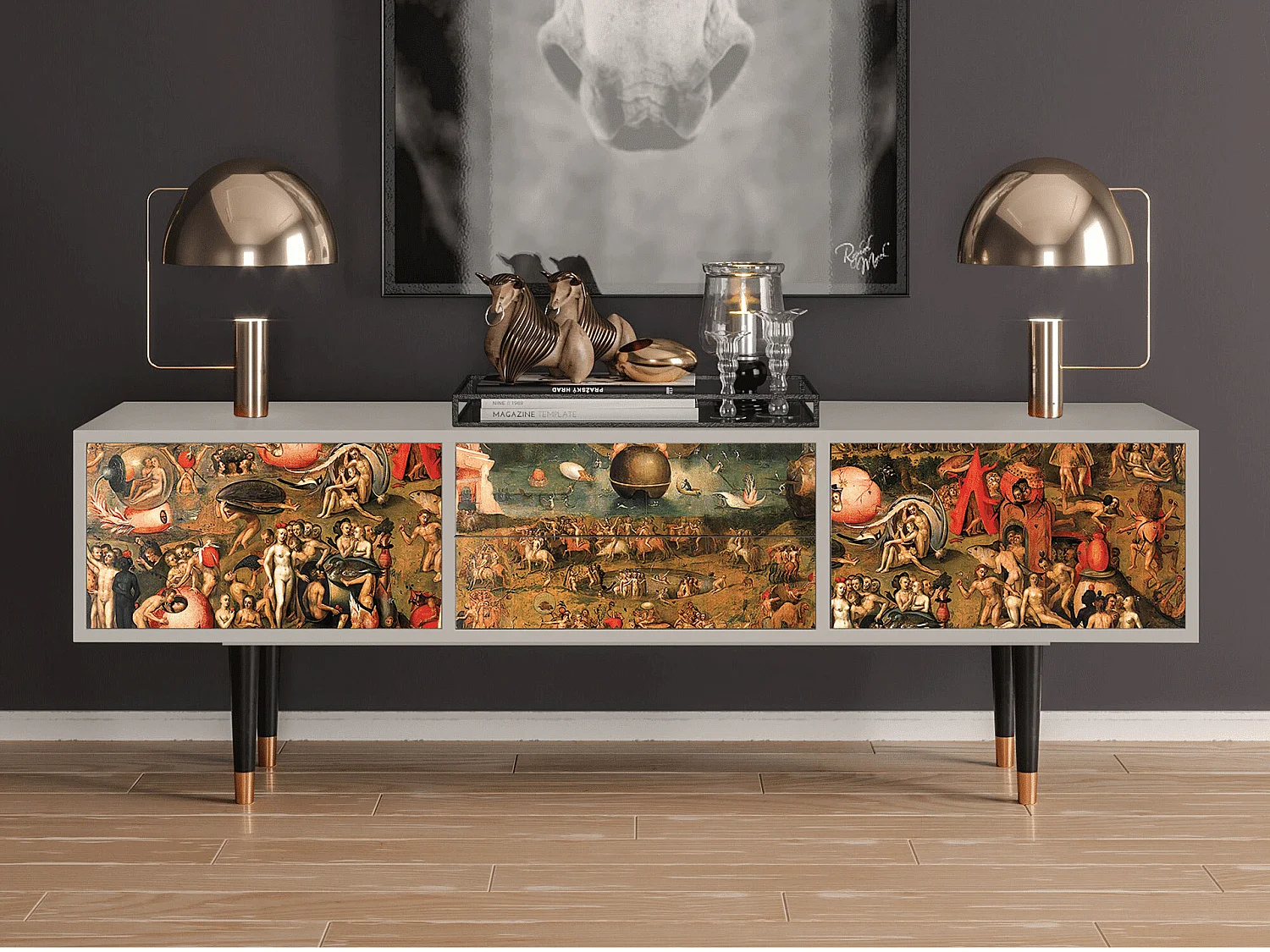 Meuble TV - 170х59х48 cm - T4 - Garden of Delights , Sable