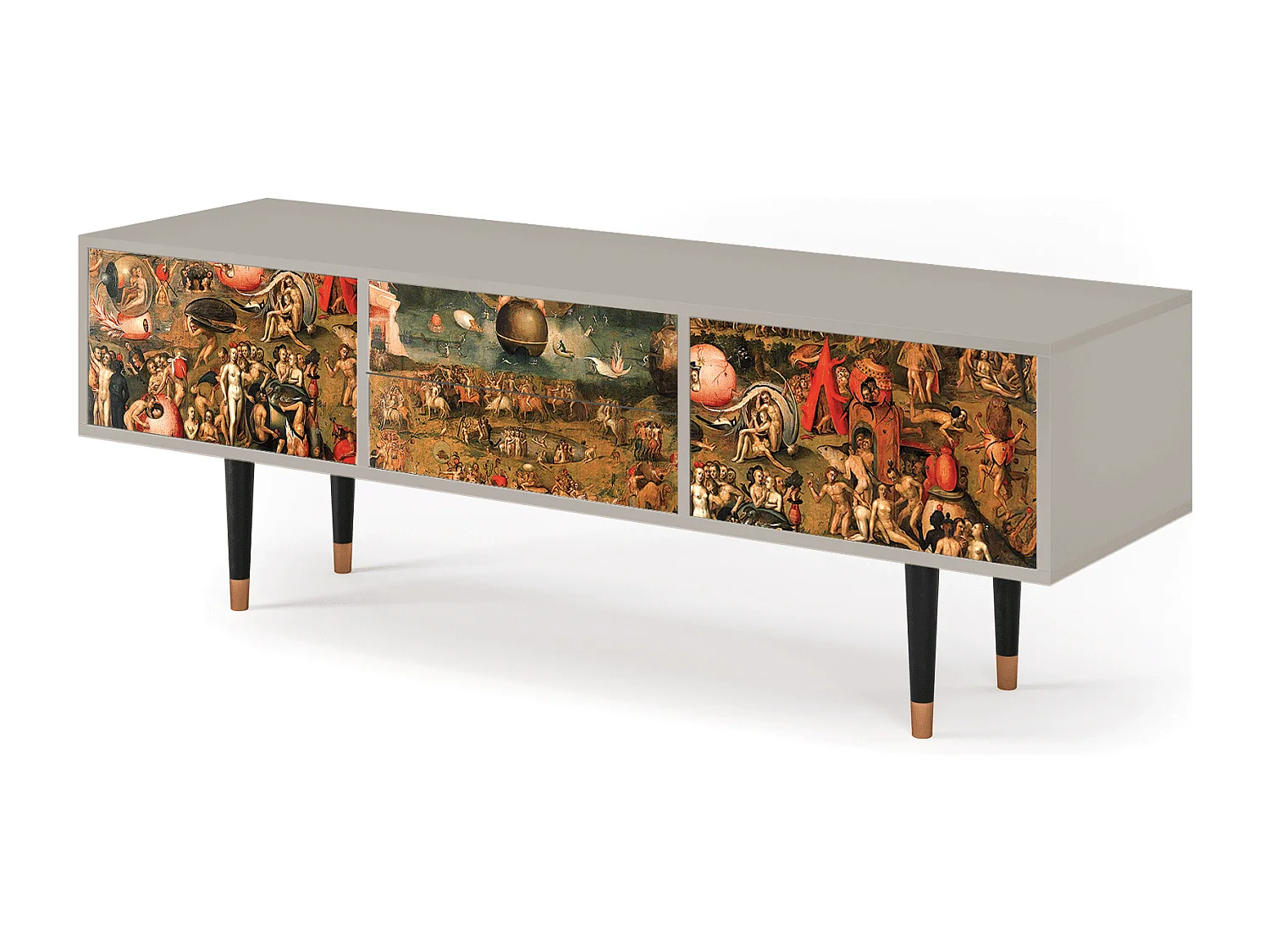 Szafka RTV - 170х59х48 cm - T4 - Garden of Delights , Piaskowy