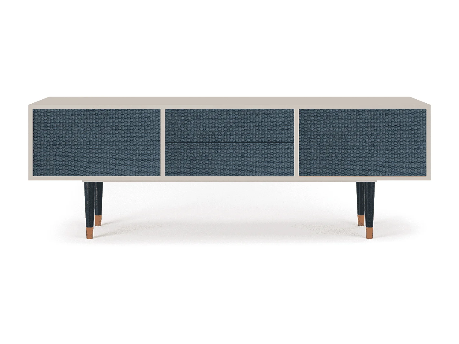 Szafka RTV - 170х59х48 cm - T4 - Knitted Pattern, Piaskowy