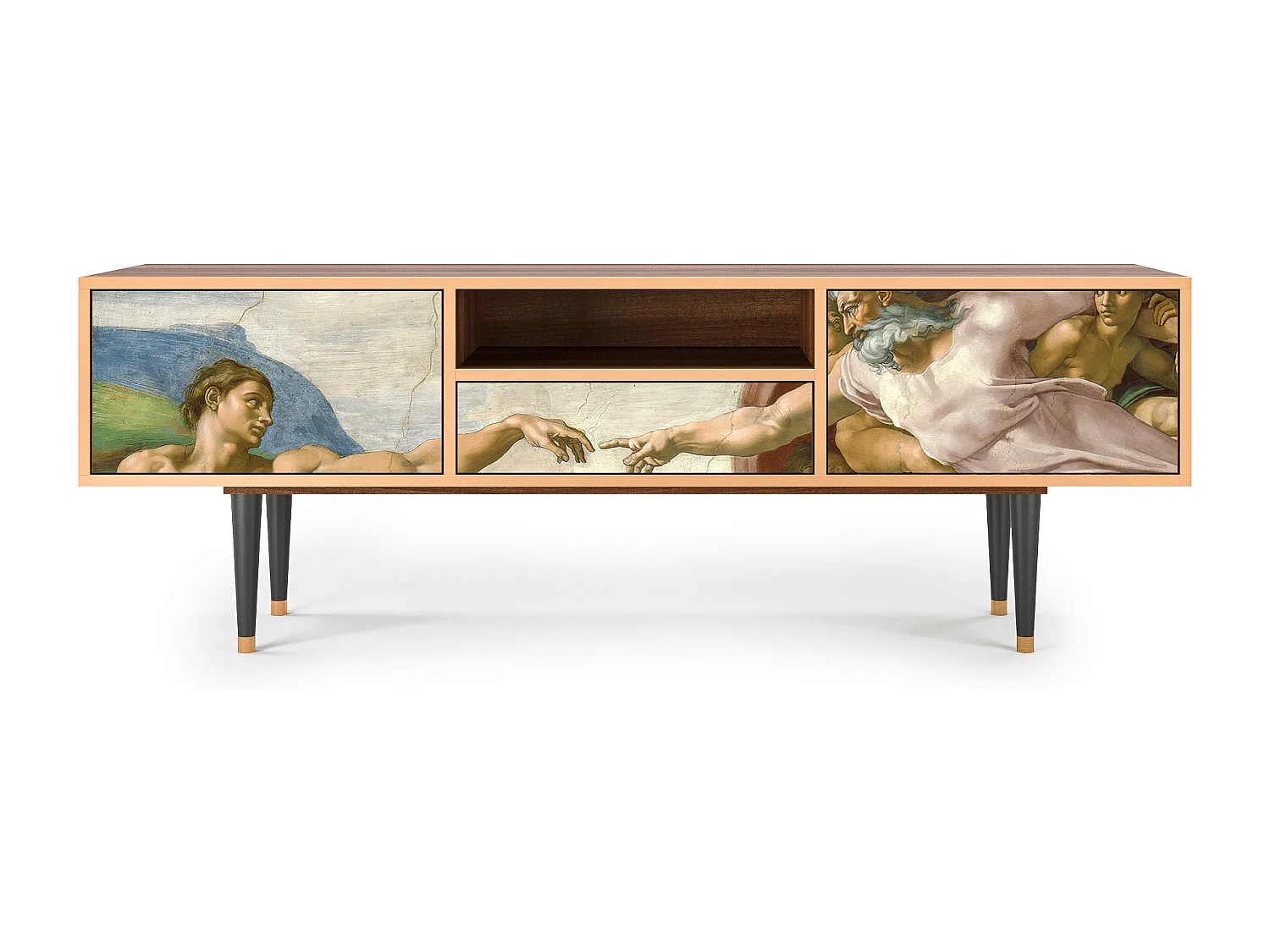 Mueble de TV - 170х59х41 cm - T6 - The Creation of Adam, Nogal
