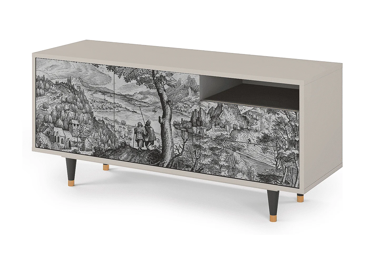 Meuble TV - 125х56х41 cm - T7 - Milites Requiescentes, Sable