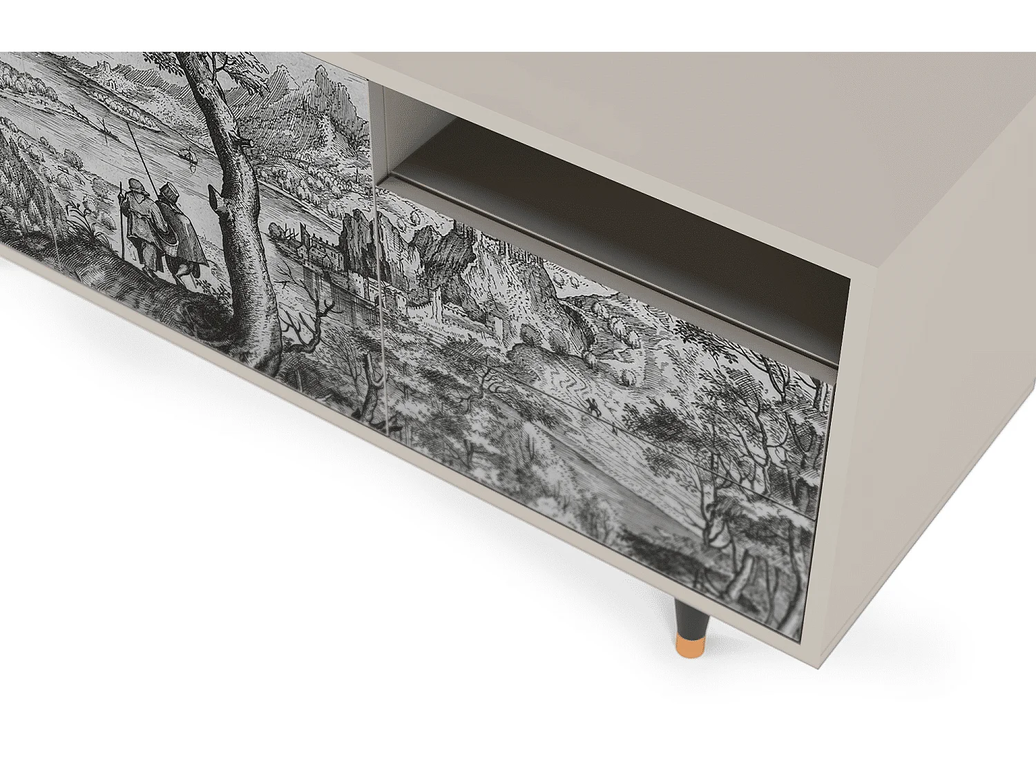 Meuble TV - 125х56х41 cm - T7 - Milites Requiescentes, Sable