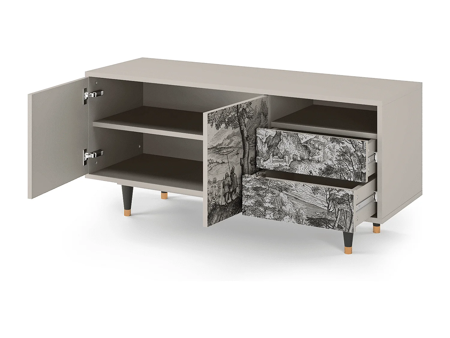 Meuble TV - 125х56х41 cm - T7 - Milites Requiescentes, Sable