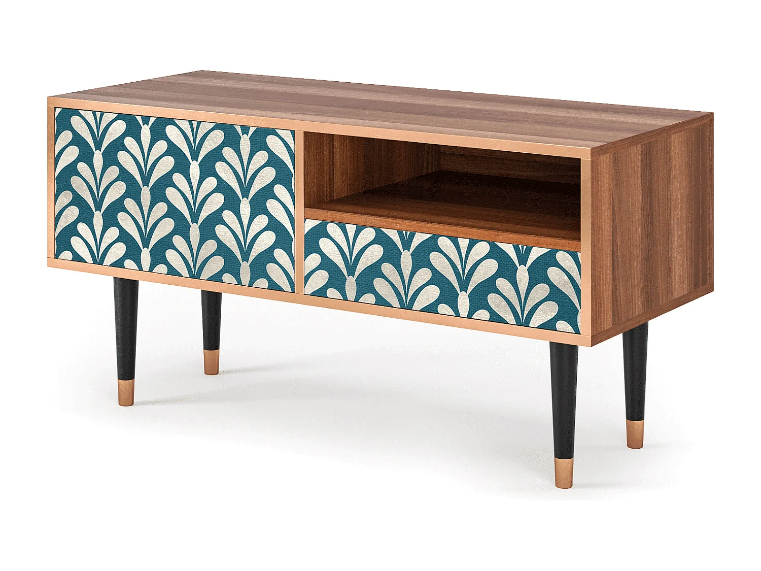 Mueble de TV - 115х59х48 cm - T3 - Milky Tears, Nogal