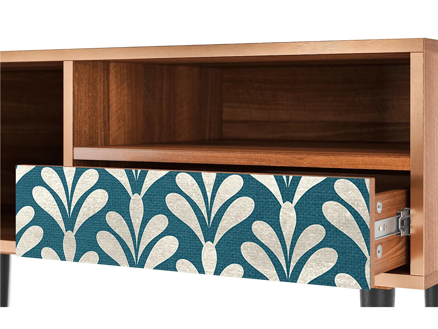 Mueble de TV - 115х59х48 cm - T3 - Milky Tears, Nogal