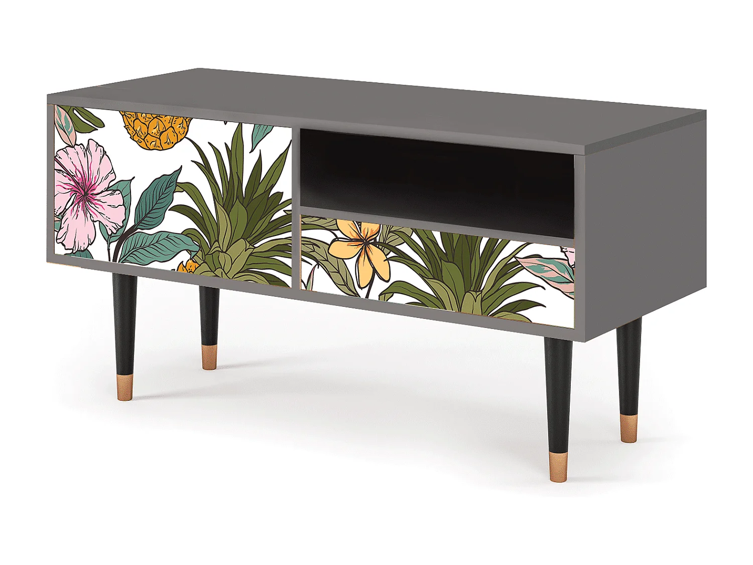 Mueble de TV - 115х59х48 cm - T3 - Estival Fruit, Gris