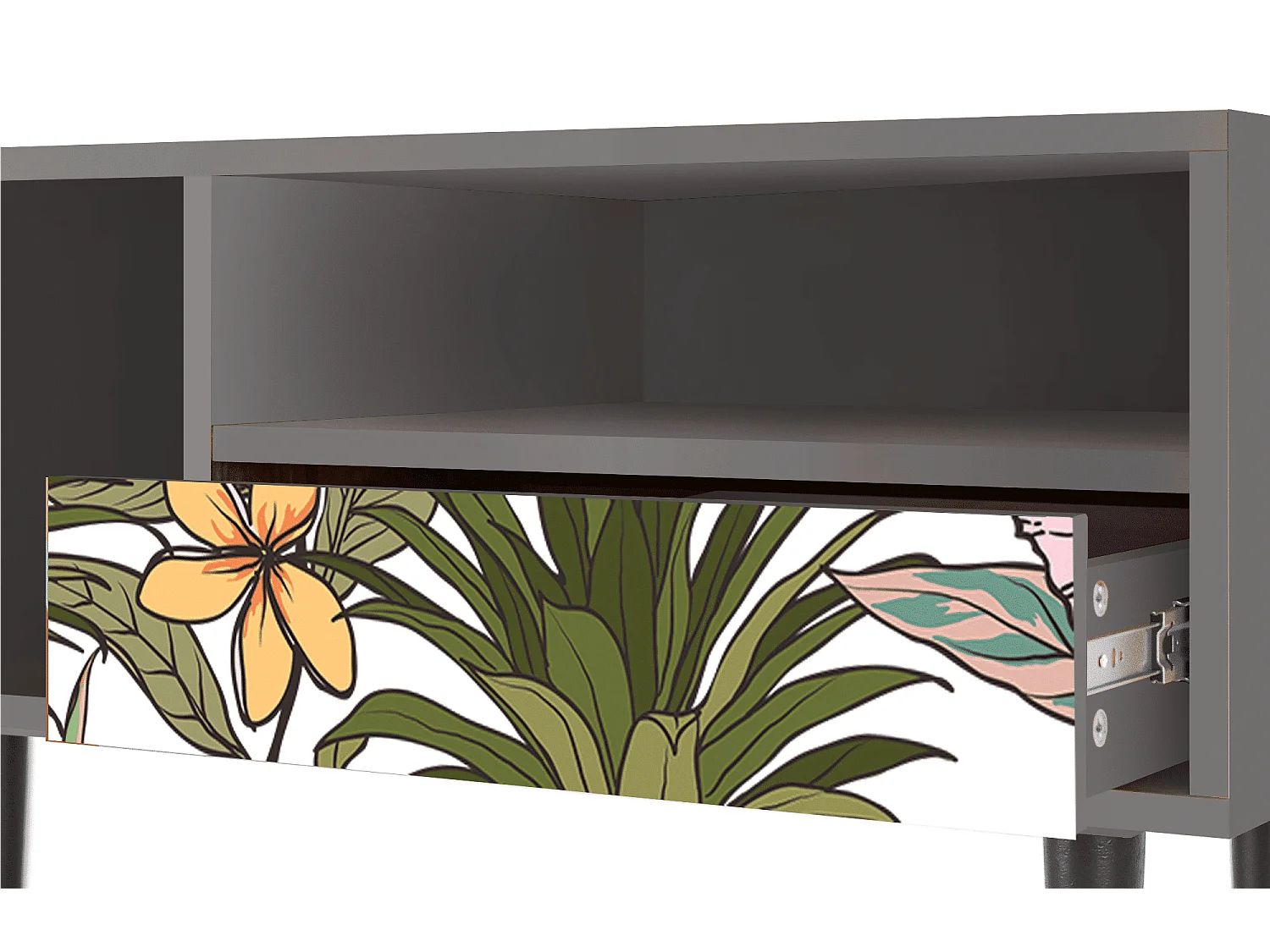 Mueble de TV - 115х59х48 cm - T3 - Estival Fruit, Gris