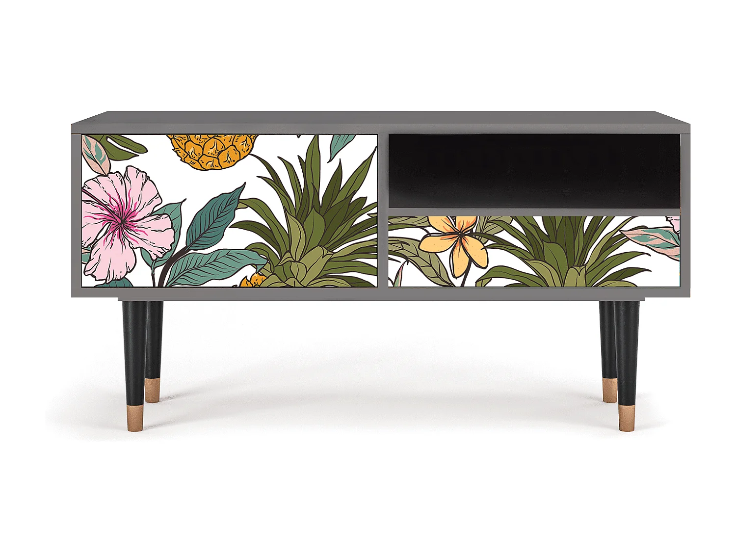 Meuble TV - 115х59х48 cm - T3 - Estival Fruit, Gris