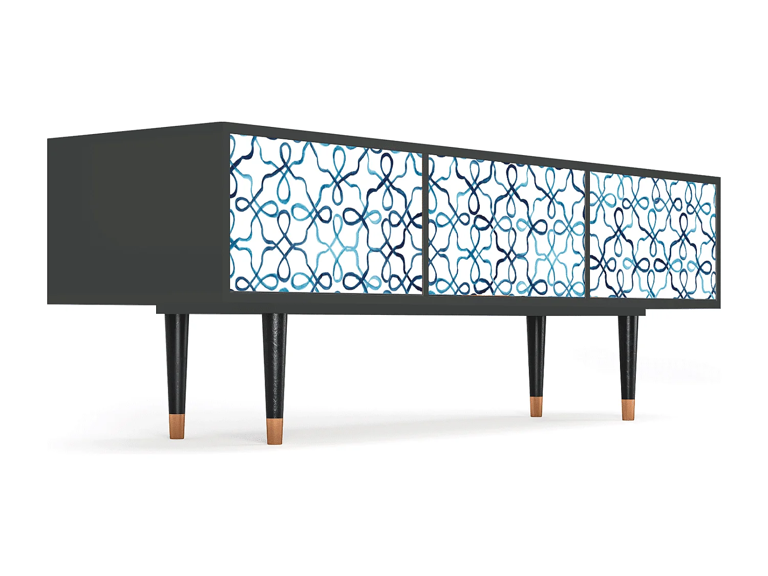 Szafka RTV - 170х59х48 cm - T4 - Marine Strings, Antracyt