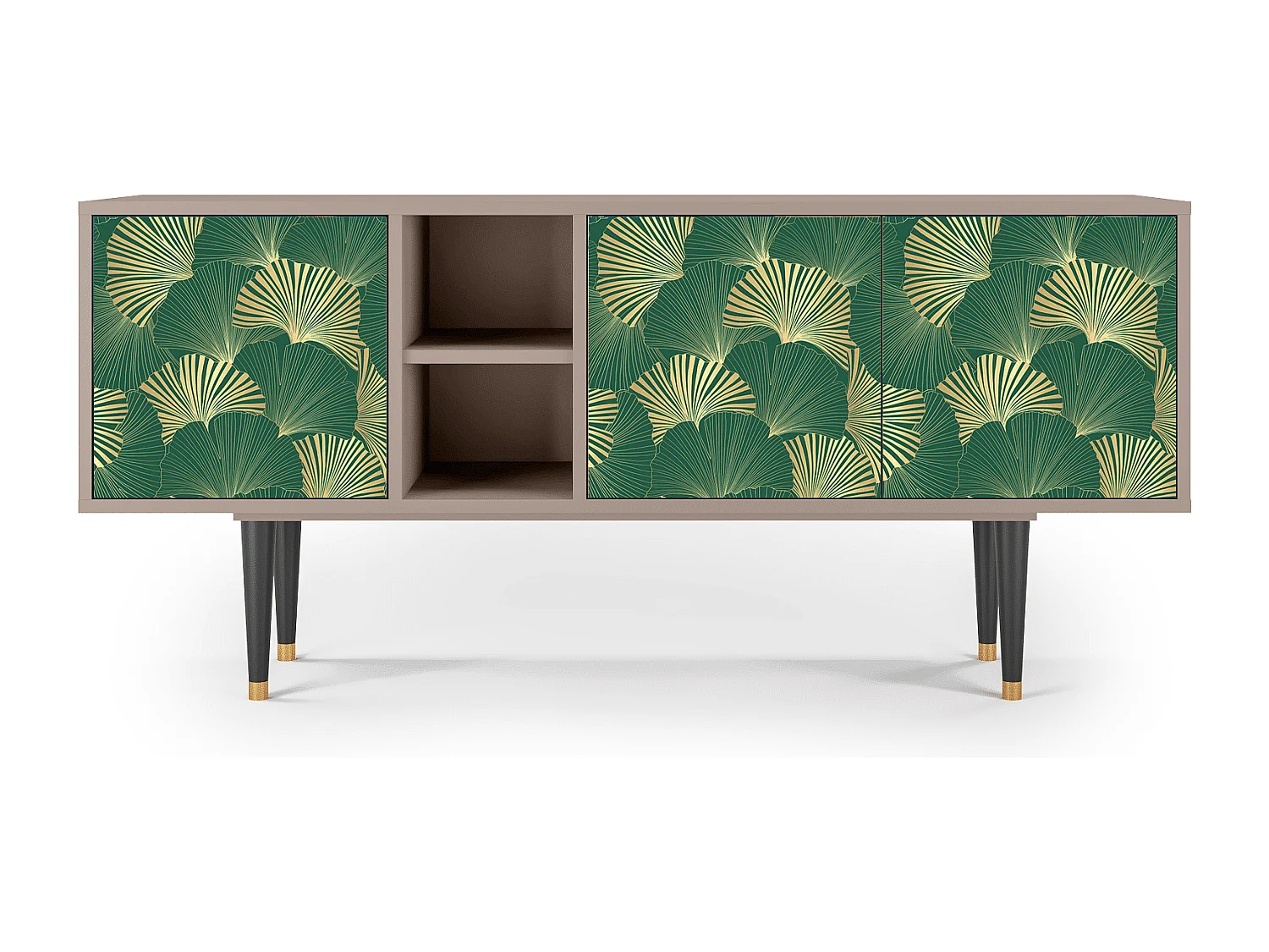 Szafka RTV - 150х69х41 cm - T5 - Gold Ginkgo, Latte