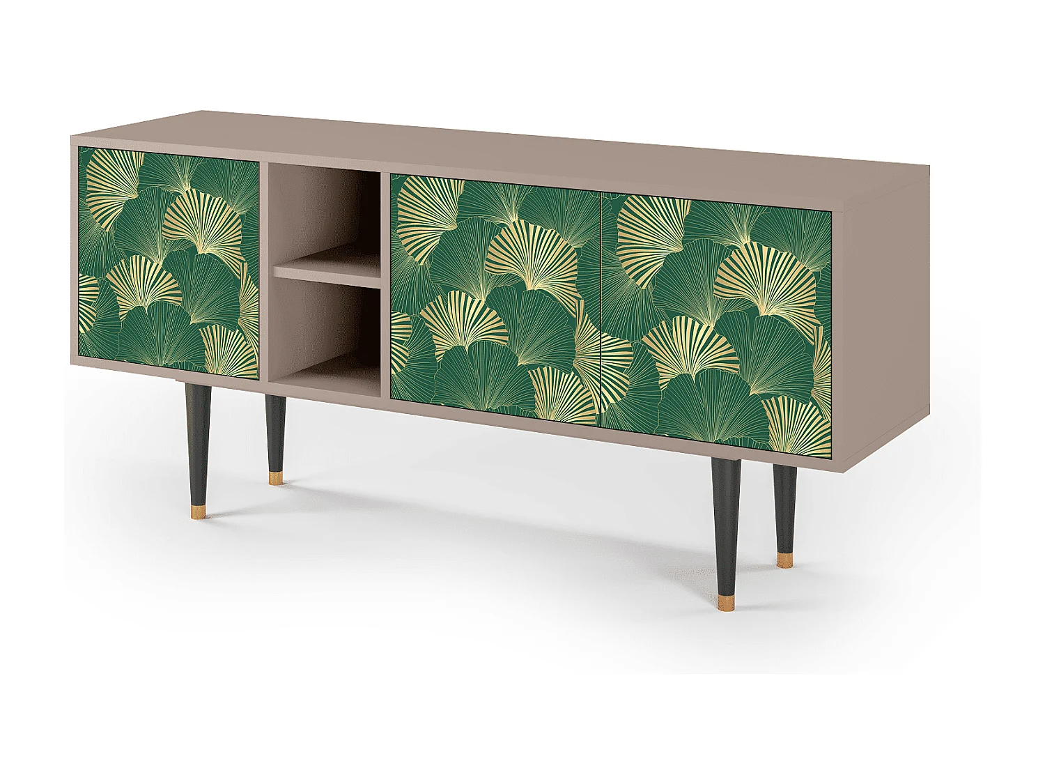 Szafka RTV - 150х69х41 cm - T5 - Gold Ginkgo, Latte