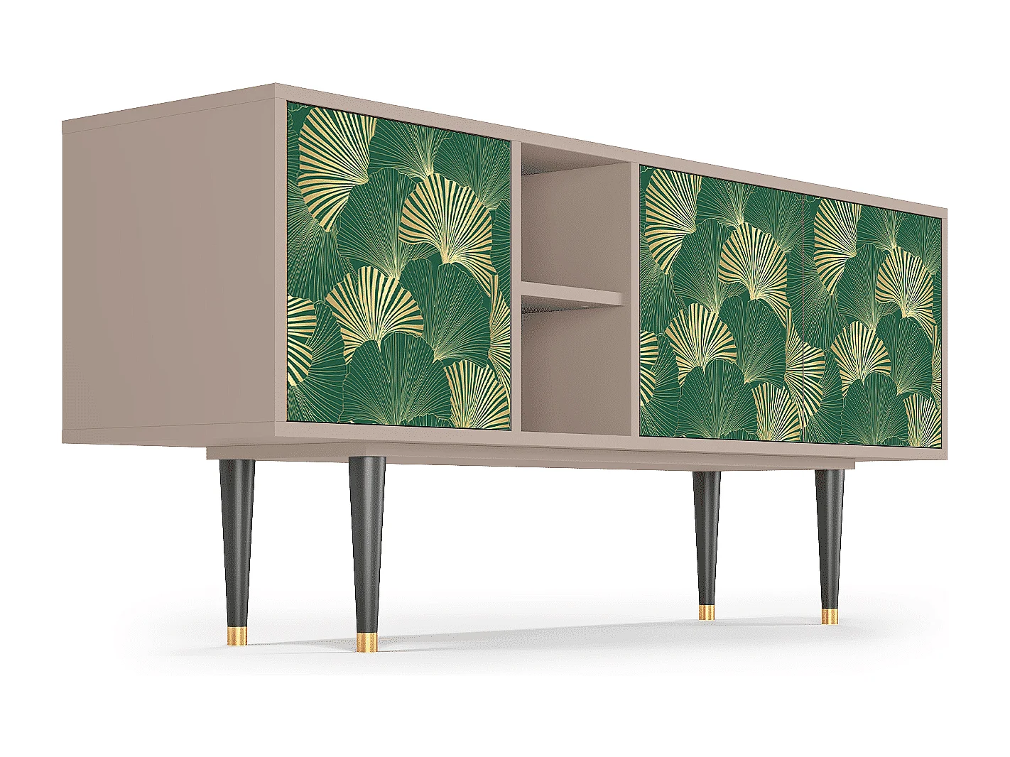 Szafka RTV - 150х69х41 cm - T5 - Gold Ginkgo, Latte